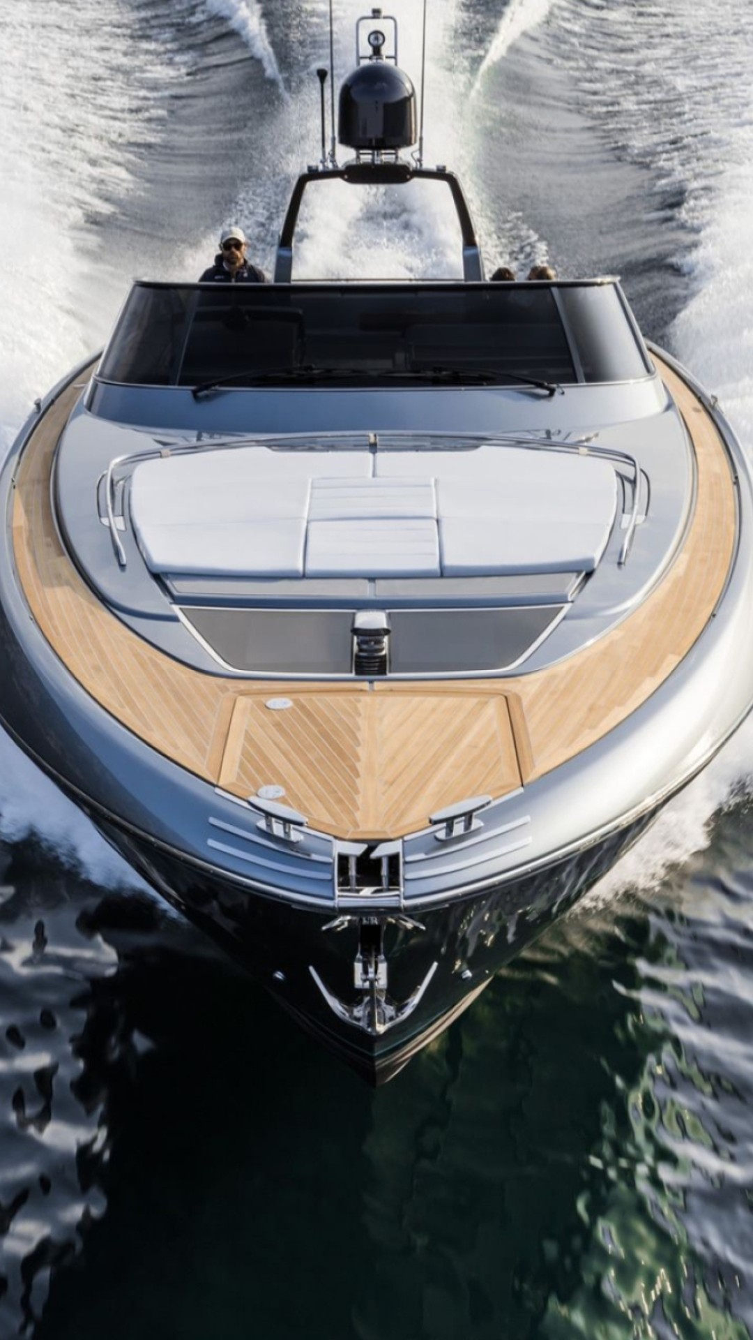 Pleasure Boat: Riva 56' Rivale Yacht, Luxury water vehicle for leisure. 1080x1920 Full HD Wallpaper.