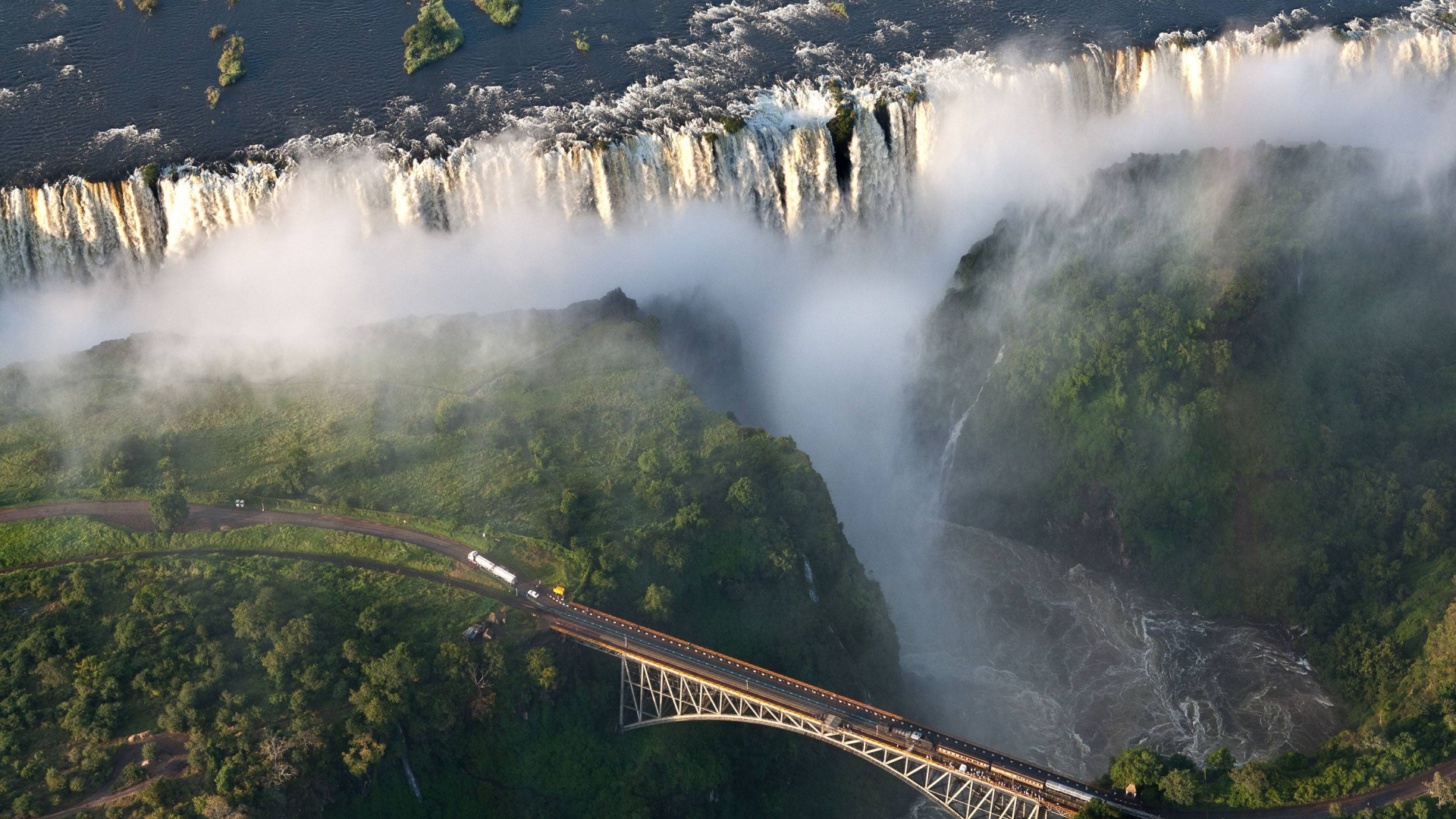 Victoria Falls, Zambia, Amazing wallpapers, Natural beauty, 1920x1080 Full HD Desktop