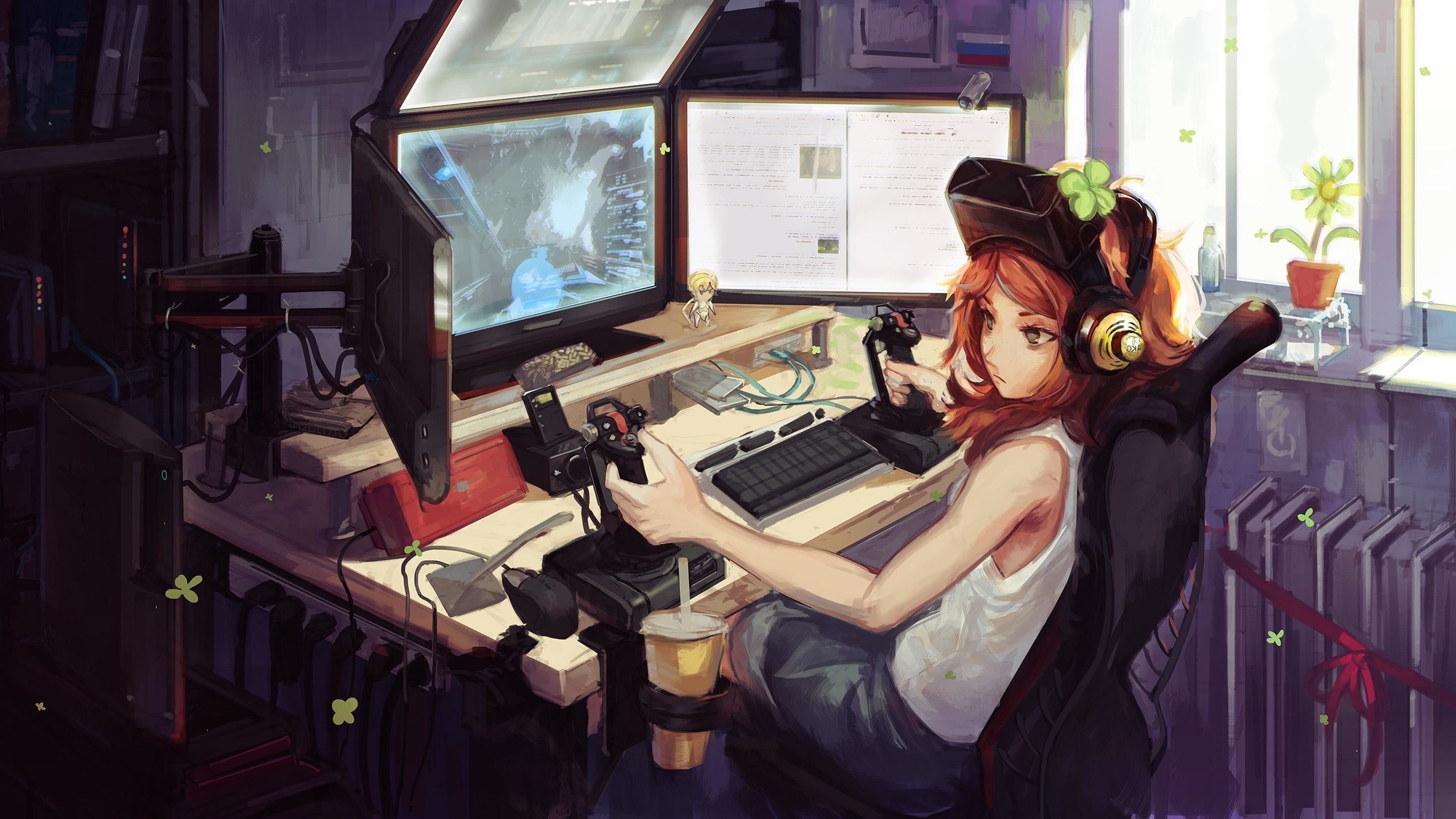 Gamer, Anime-inspired wallpapers, Gamers' paradise, HD anime visuals, 2880x1620 HD Desktop