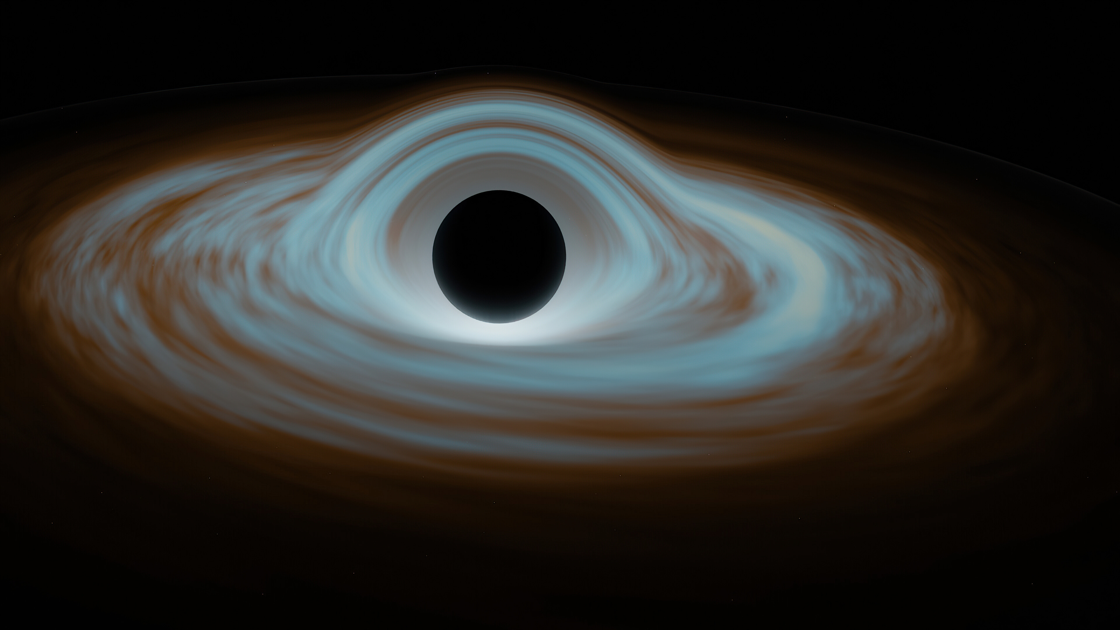 Sci-fi black hole, 4K resolution, Space distortion, Intense gravitational pull, 3840x2160 4K Desktop