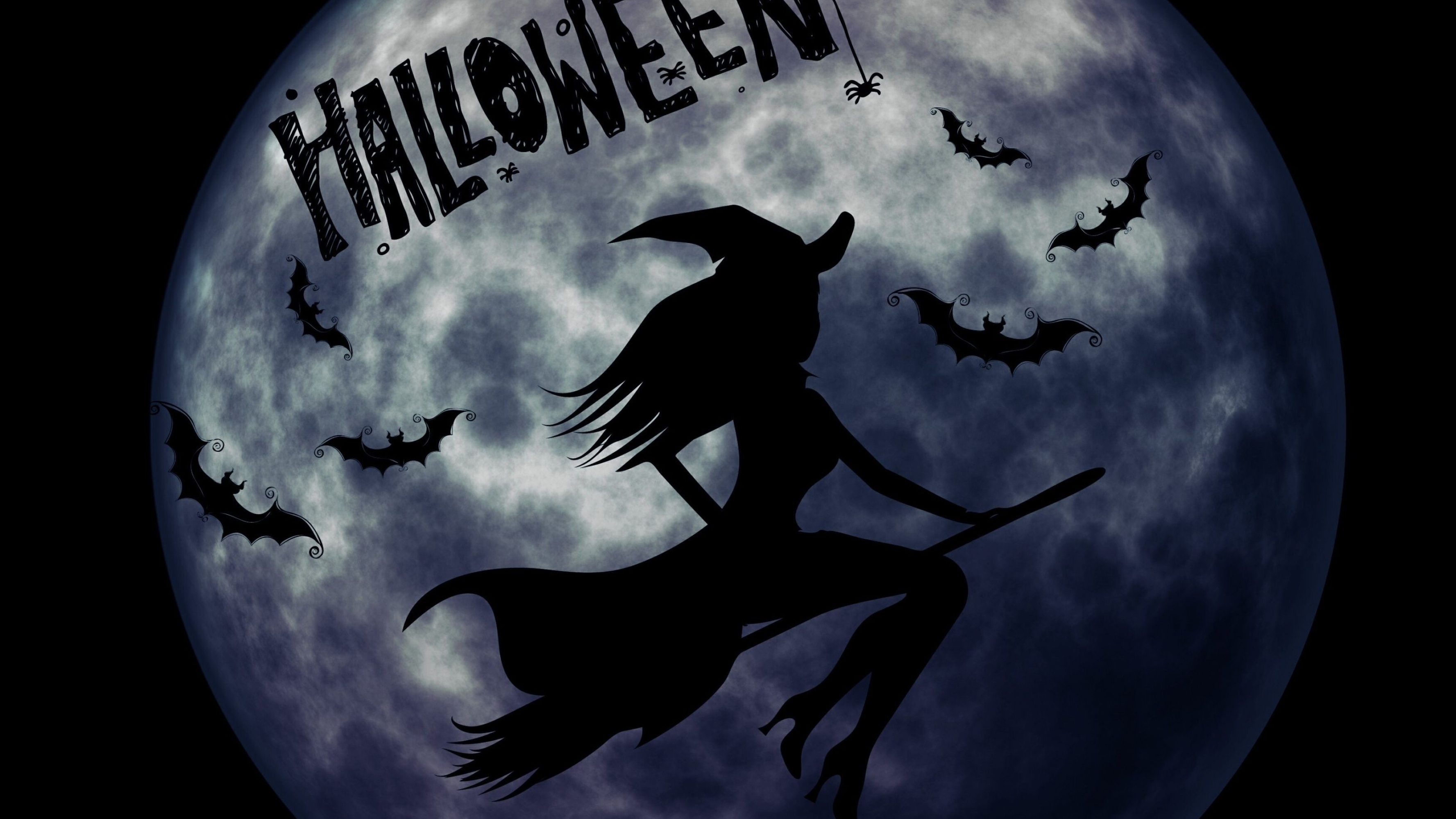 Halloween Witch, Broomstick flight, Festive celebration, Magical enchantment, 3560x2000 HD Desktop