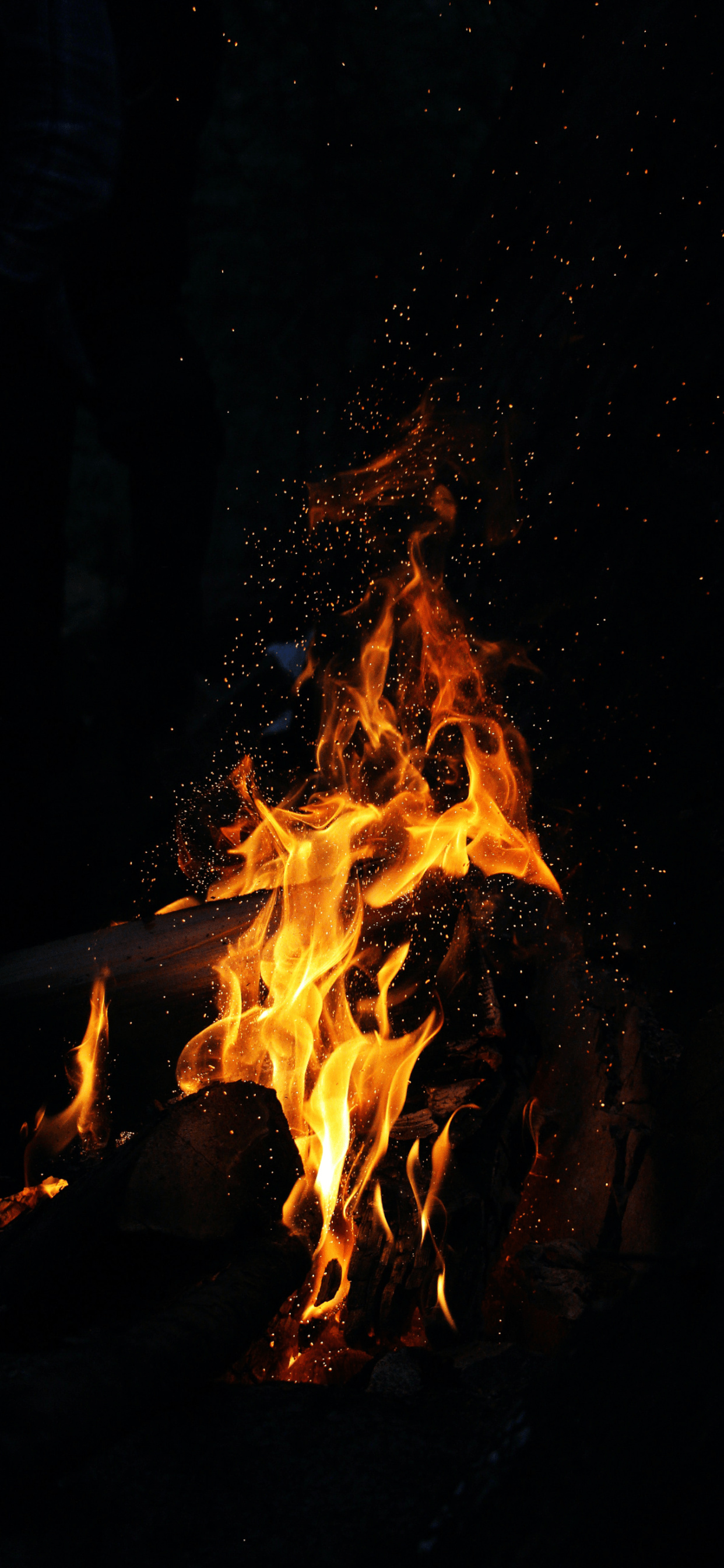 Fireplace: A bonfire, A large and controlled outdoor fire. 1250x2690 HD Wallpaper.