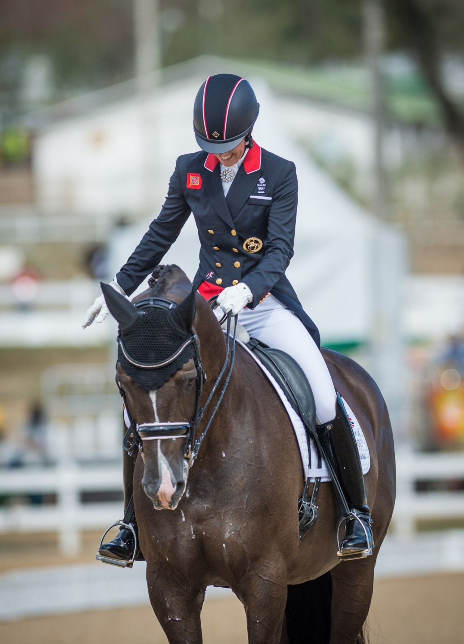 Dressage: Charlotte Dujardin and Valegro At Rio Olympic Games, August 2016, Germany - Team Favorite. 1500x2080 HD Background.