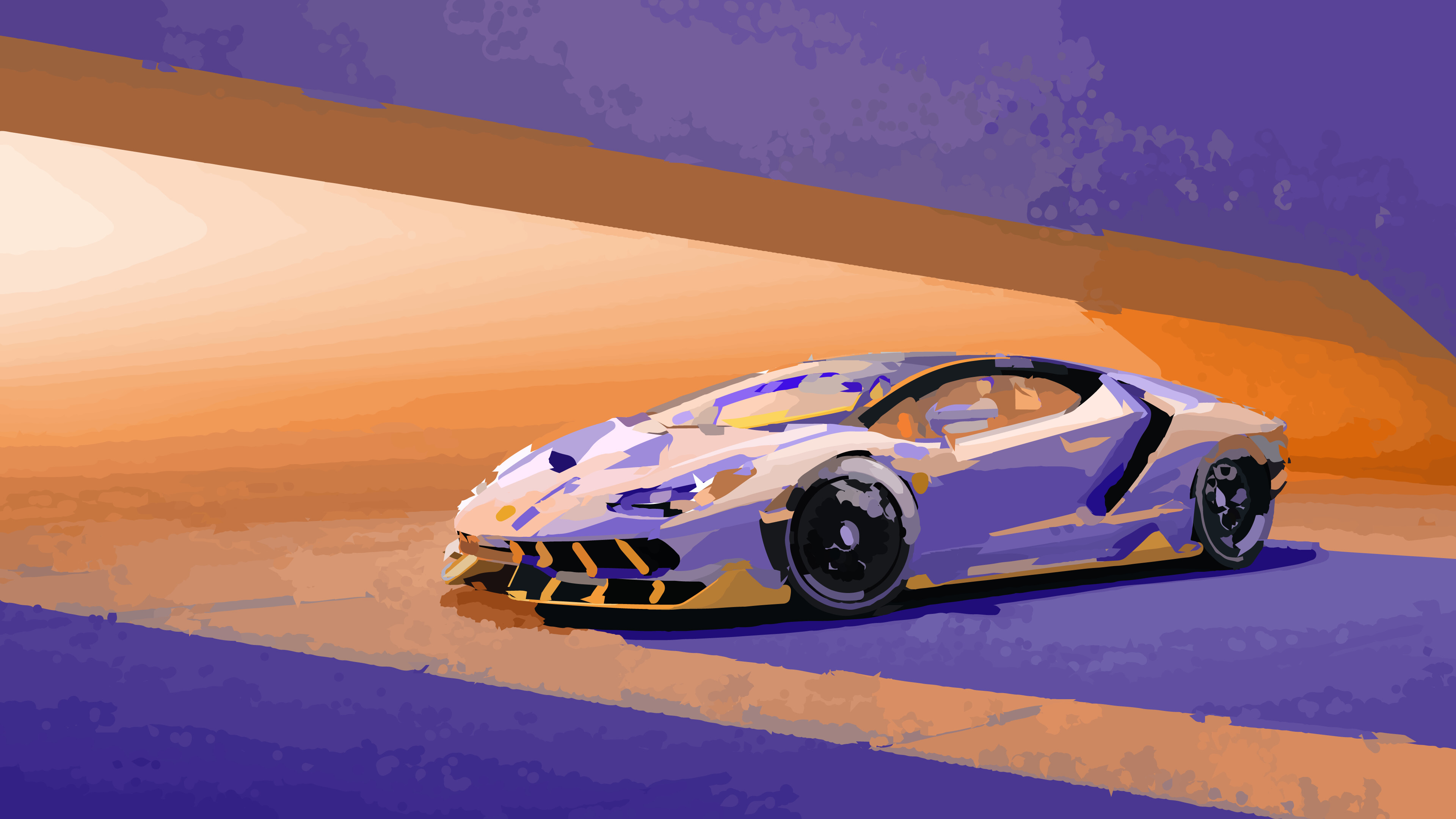 Lamborghini: The company was founded in 1963 to produce grand touring cars. 3840x2160 4K Wallpaper.