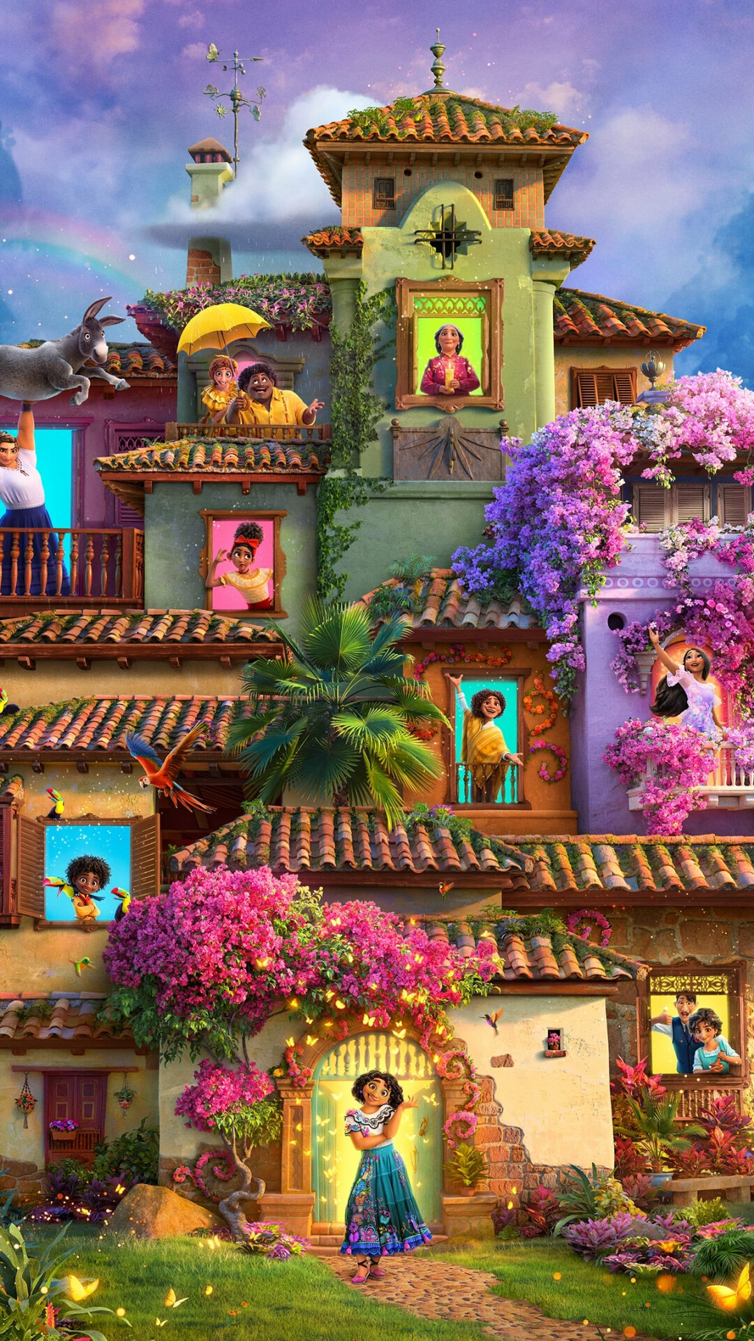 Encanto: The tale of the Madrigals, an extraordinary family who live in a wondrous, charmed place. 1080x1920 Full HD Wallpaper.