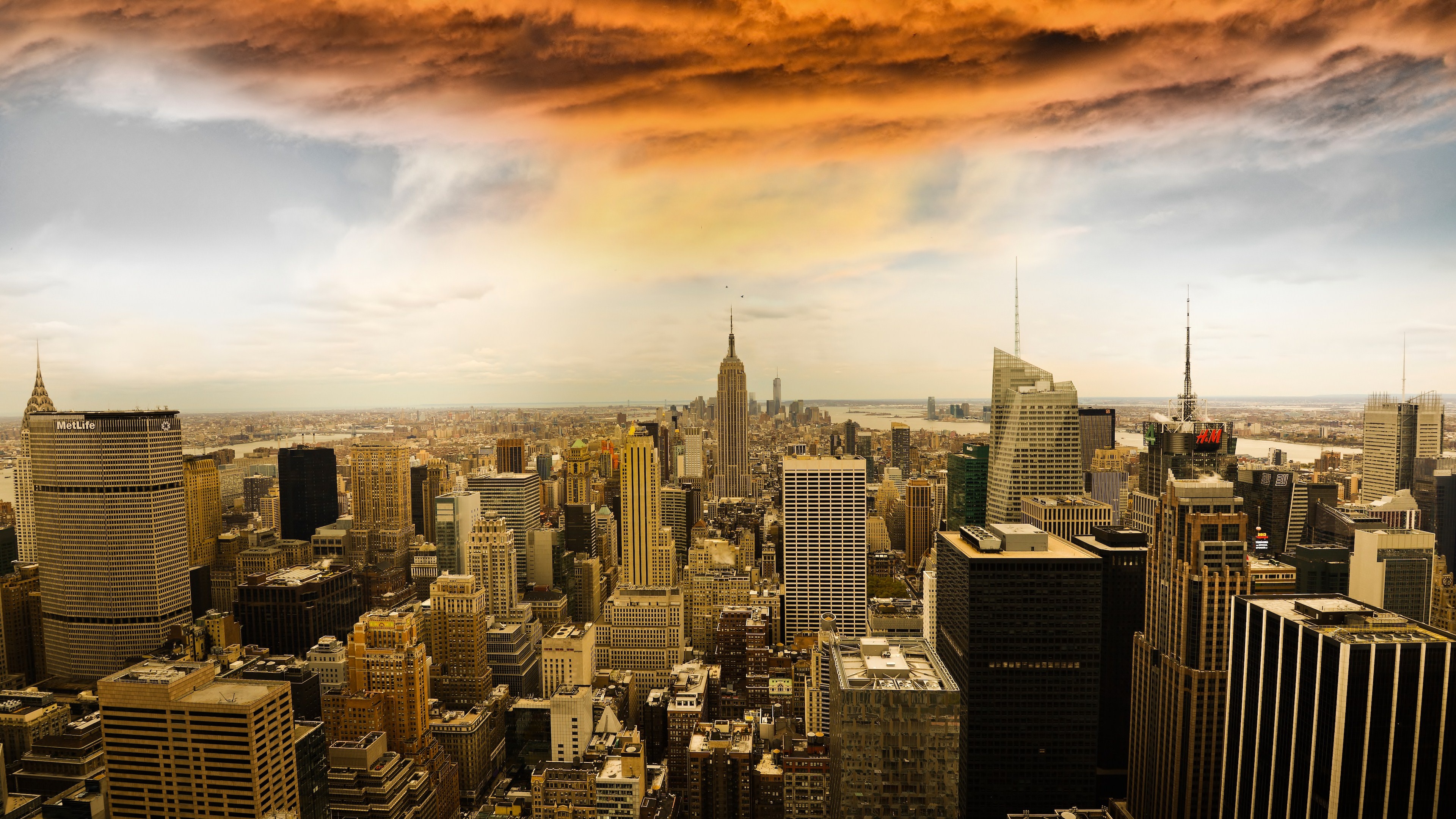 Manhattan 4K Ultra HD wallpaper, Travel destination, Urban skyline, Breathtaking view, 3840x2160 4K Desktop