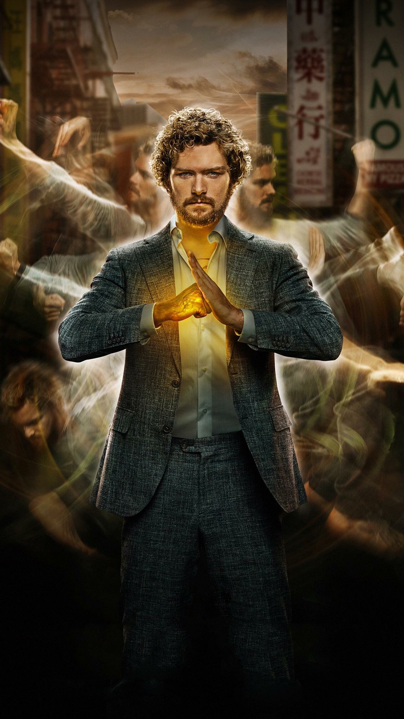 Iron Fist: Protector of the mystical city of K'un-Lun. 1540x2740 HD Wallpaper.