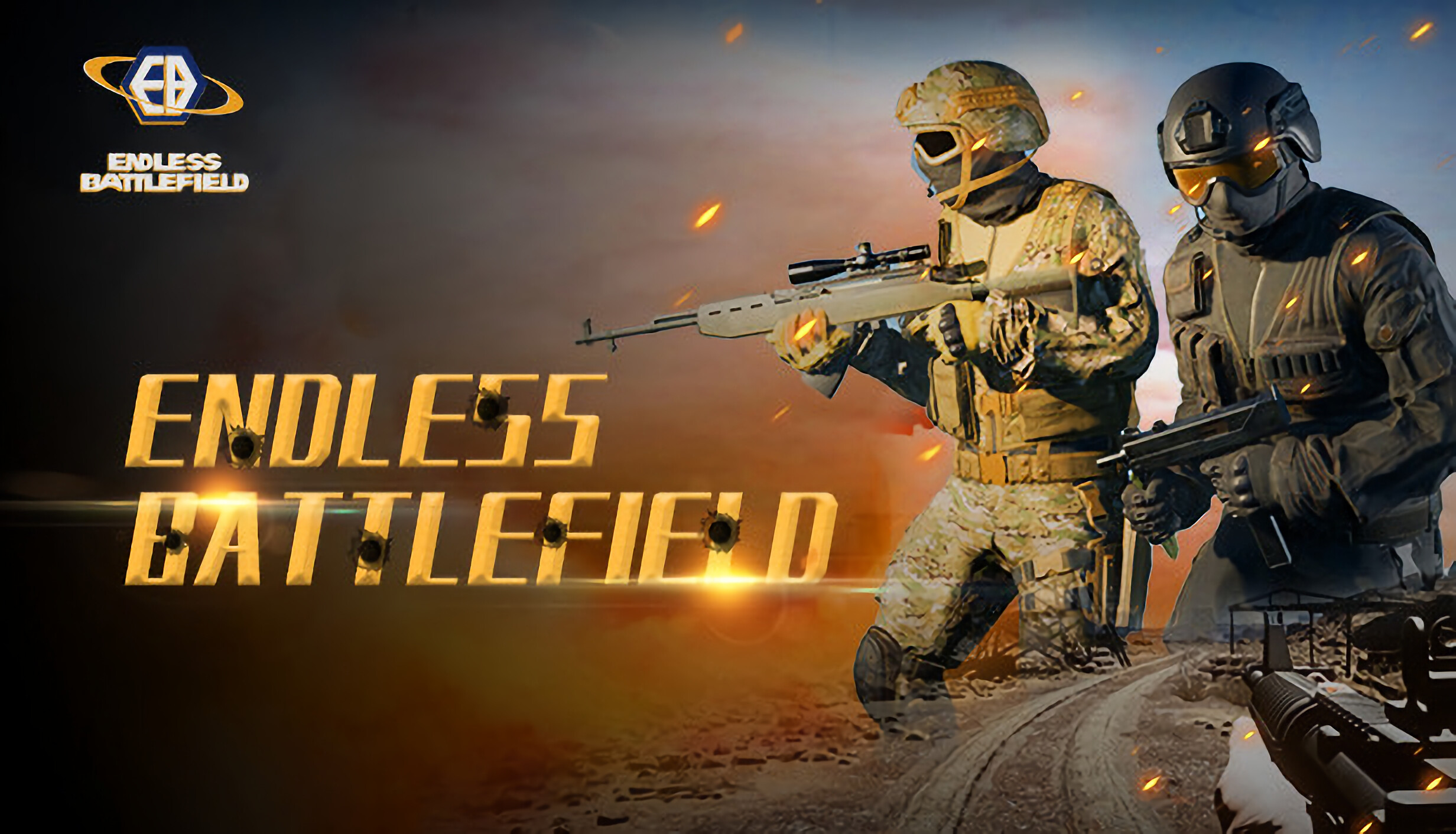Endless Battlefield (Game): First-person shooter and exploration sandbox game. 2470x1420 HD Background.