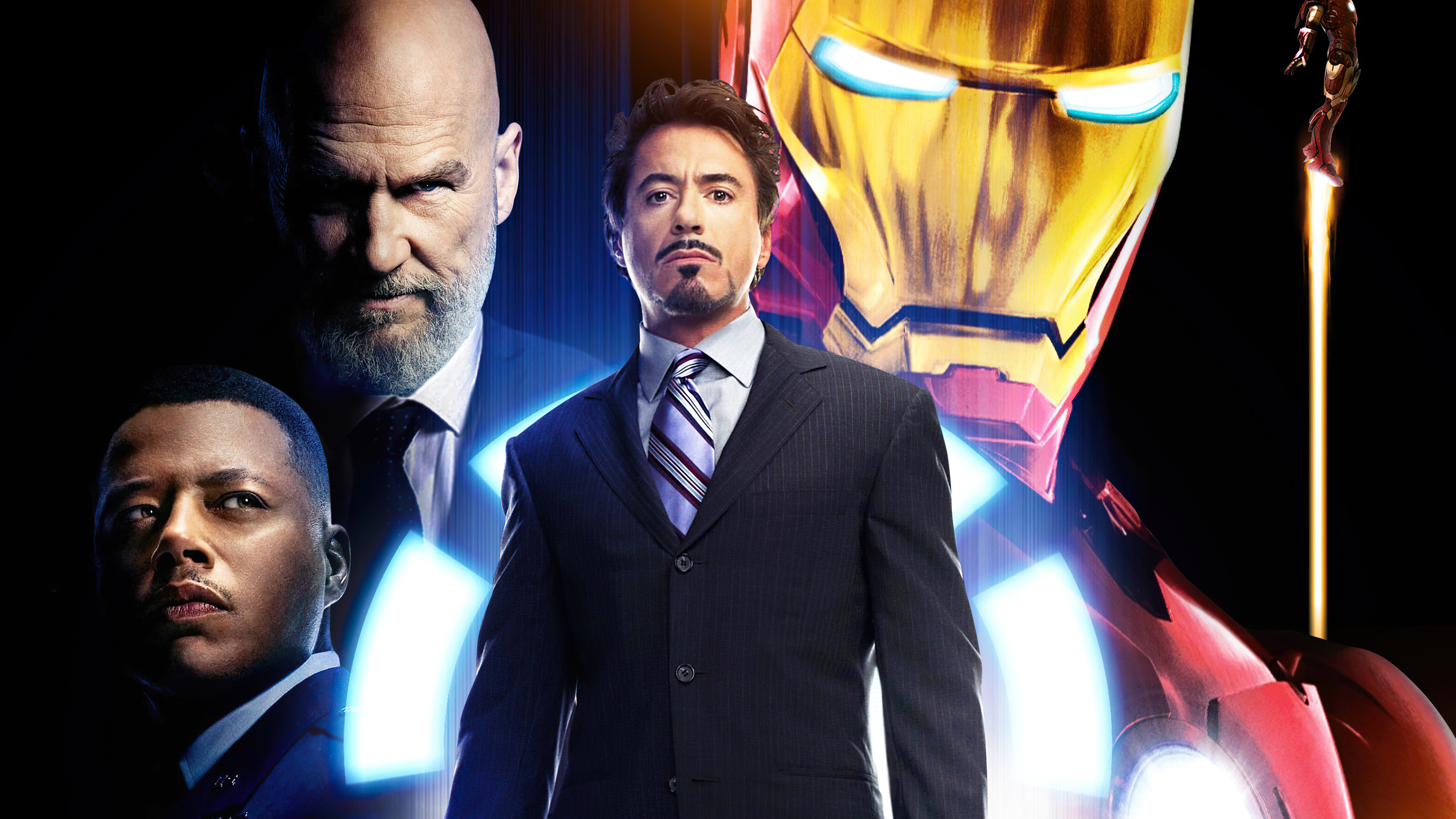 Obadiah Stane: Iron Man, A 2008 American superhero film, Poster, Jeff Bridges. 3840x2160 4K Background.