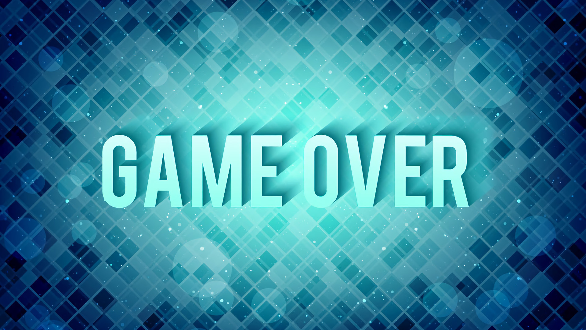 Game Over, Blue theme, High definition, Vibrant colors, 1920x1080 Full HD Desktop