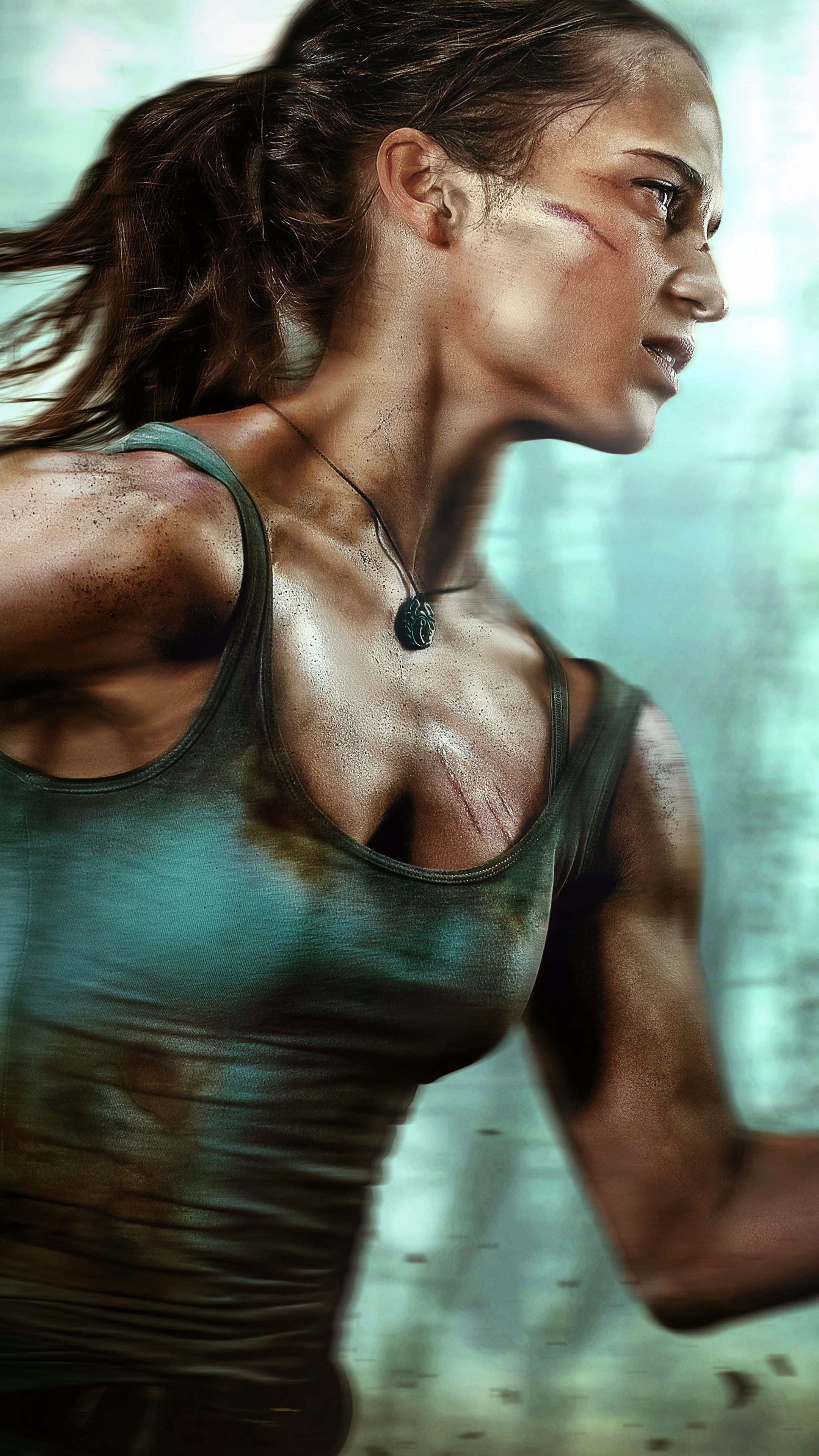 Alicia Vikander, Tomb Raider, Sony Xperia X, Z5 Premium, 2160x3840 4K Phone