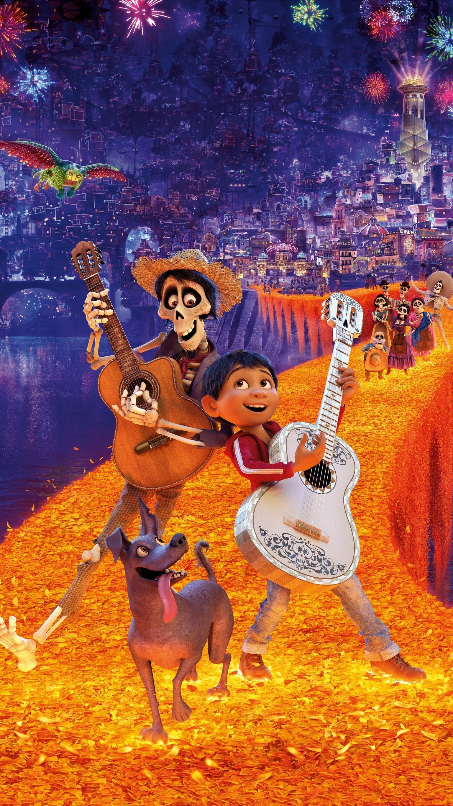 Coco (Cartoon): Composer Michael Giacchino, who had worked on prior Pixar animated features, composed the score. 1540x2740 HD Wallpaper.