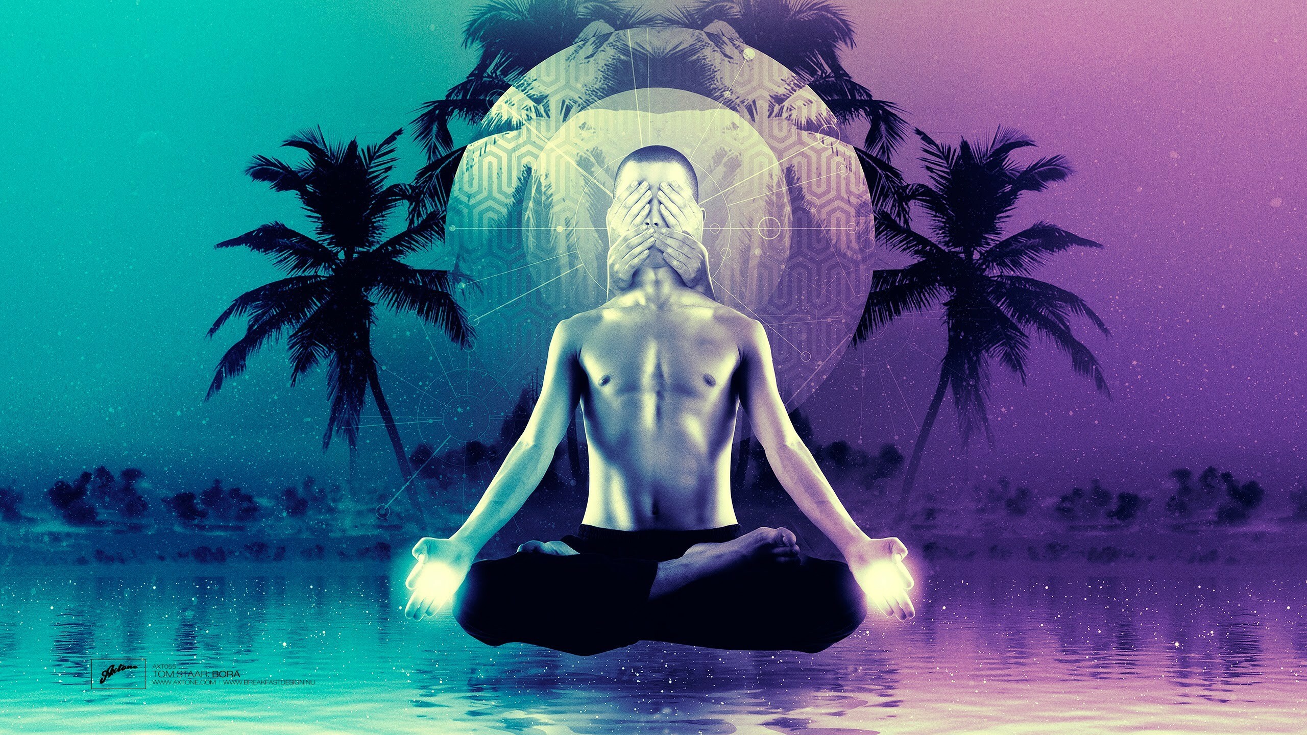 Yoga: Lotus Pose, Padmasana, creates an essential foundation for meditation practice. 2560x1440 HD Wallpaper.