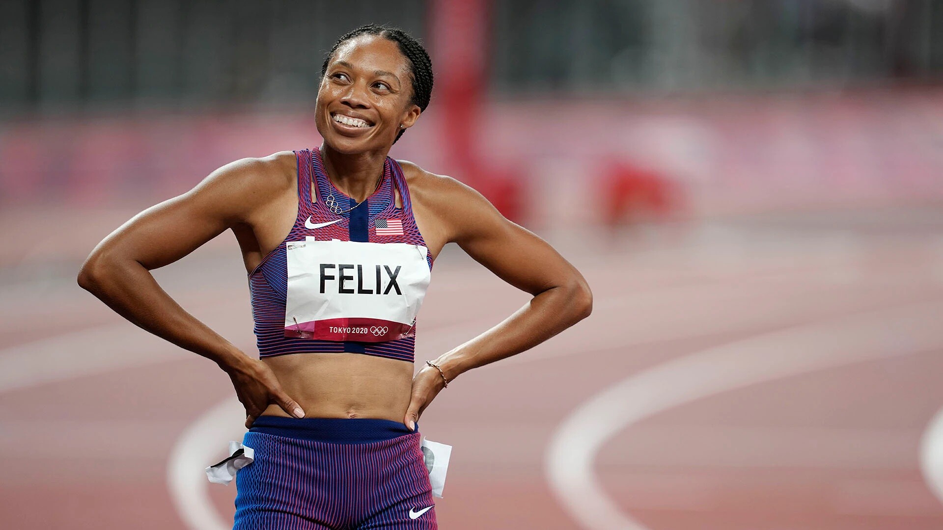 Allyson Felix: The only female track star to win seven Olympic golds, Historic 10th medal. 1920x1080 Full HD Wallpaper.