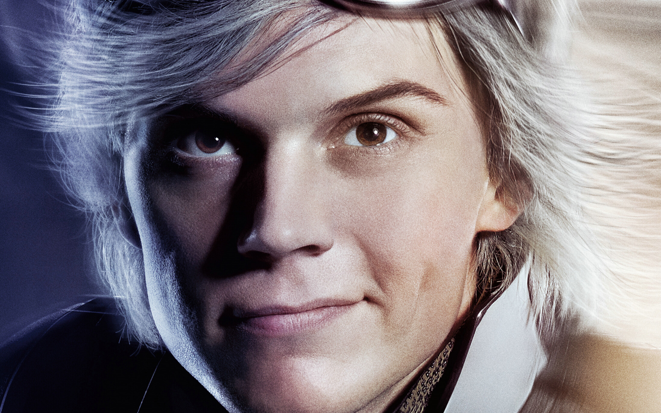 Quicksilver (Marvel): Peter Maximoff portrayed by Evan Peters, X-Men film series. 2200x1370 HD Background.