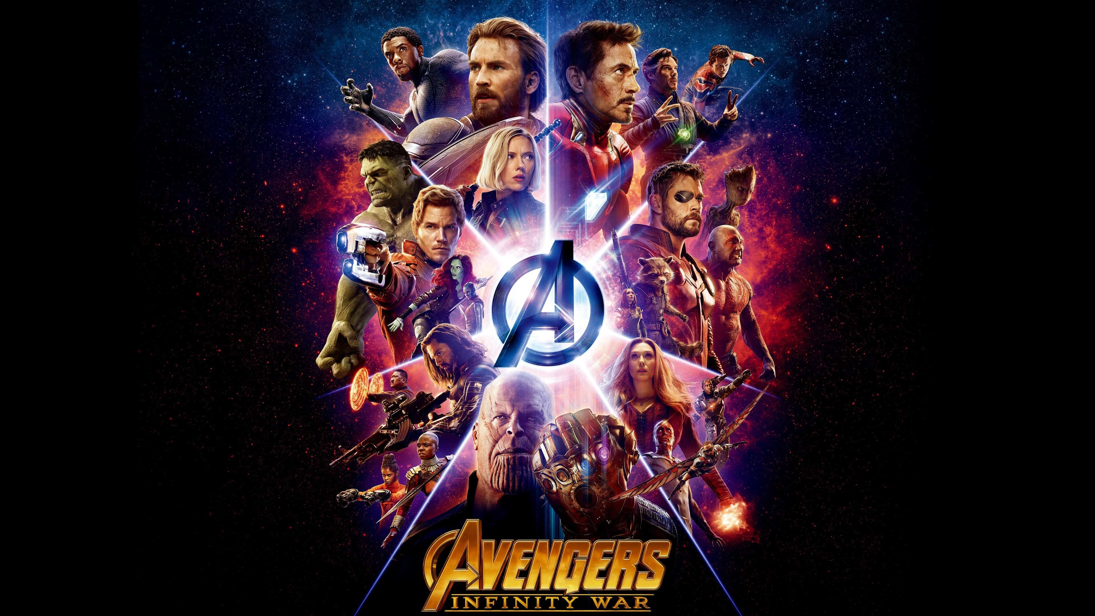 Avengers: Infinity War, Poster, The 19th Film In The Marvel Cinematic Universe. 3840x2160 4K Wallpaper.
