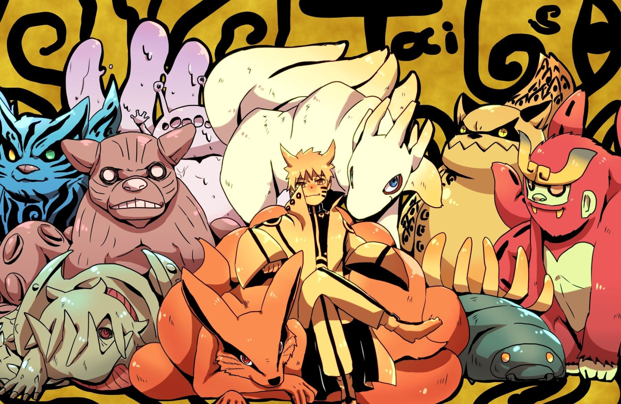 Matatabi, Naruto anime, Isobu wallpapers, 2000x1300 HD Desktop