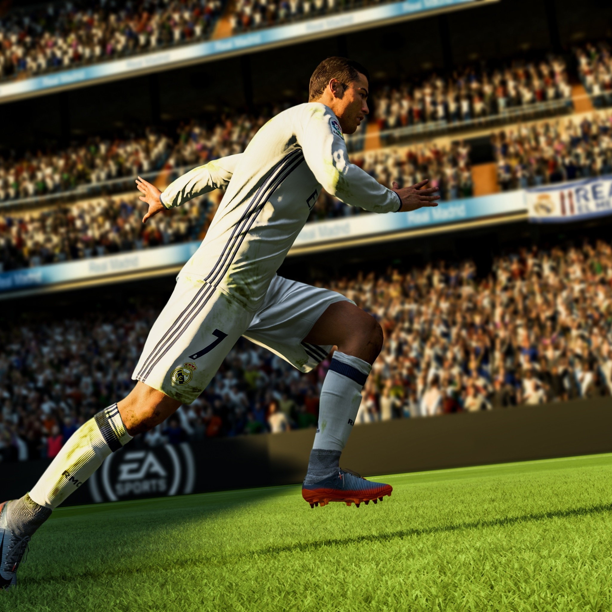 Sports game legend, Ronaldo FIFA 18, 5K wallpapers, Gaming heroics, 2050x2050 HD Phone