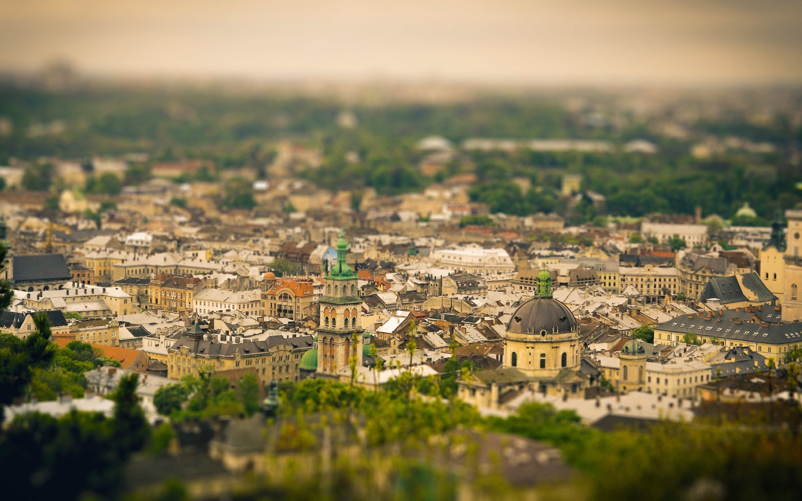 Old town panorama, High quality pictures, Lviv city view, Ukraine lions, 2560x1600 HD Desktop