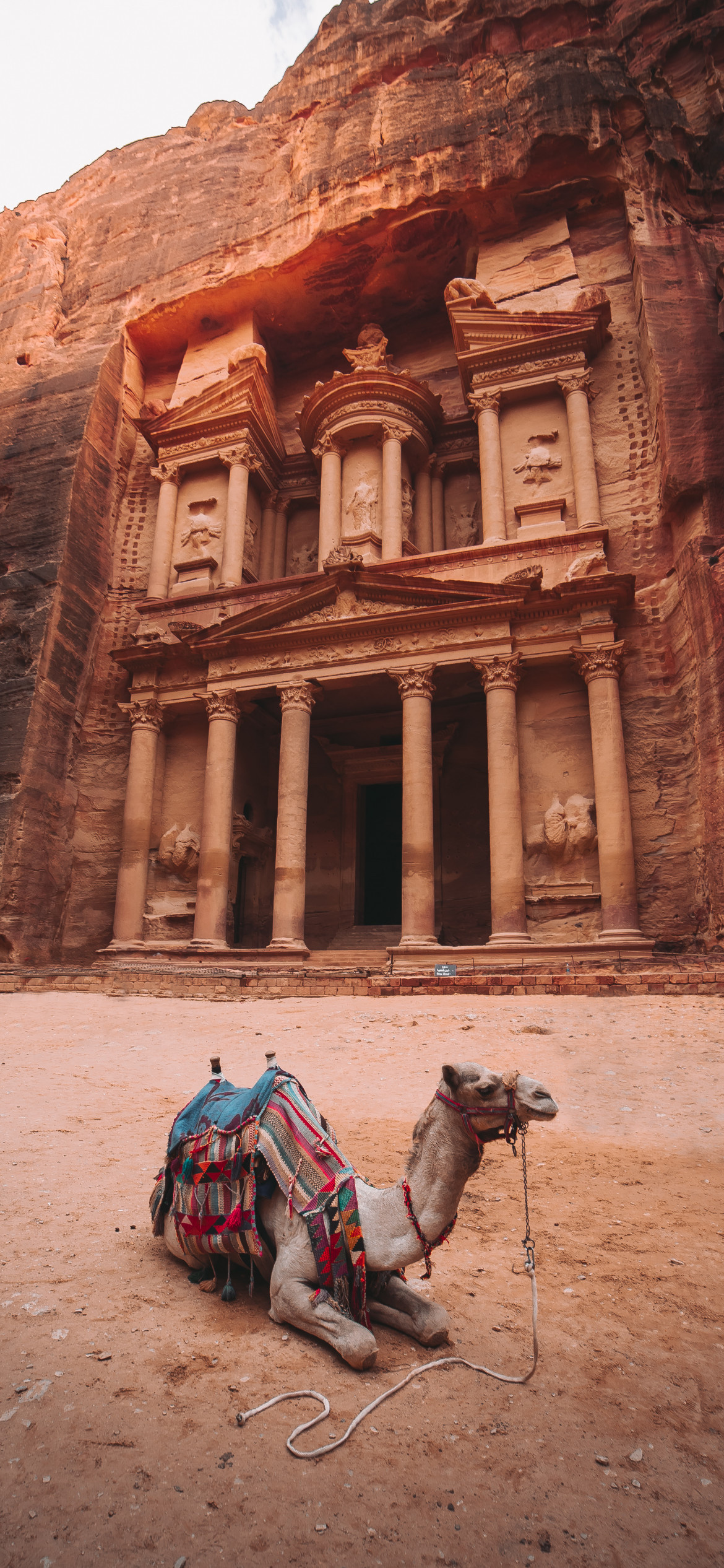 Jordan Petra Khazneh, Ancient temple, Historical wallpapers, iPhone 12 Pro, 1170x2540 HD Phone
