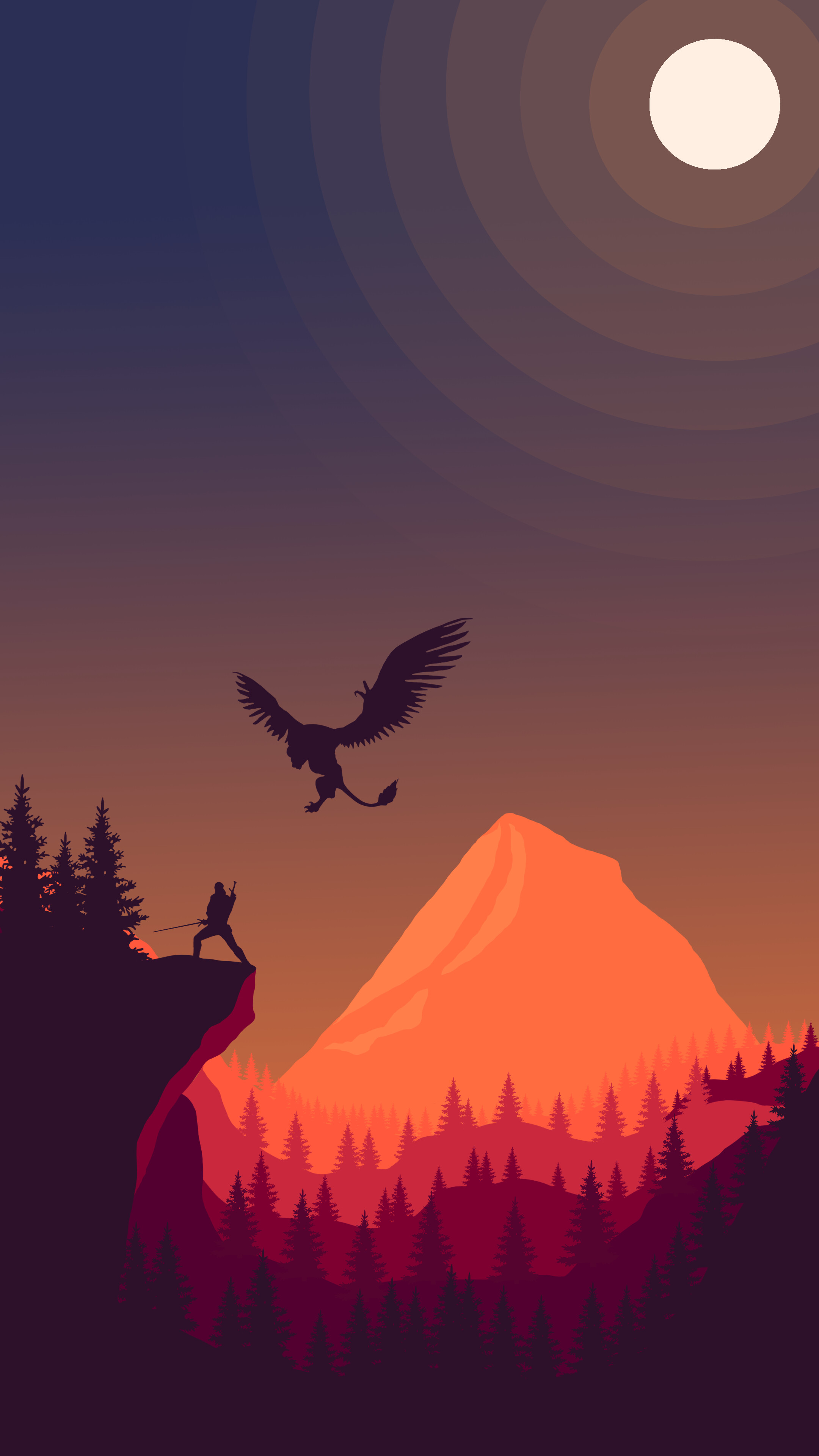 The Witcher (Game): A 2007 RPG, Minimalistic, Geralt of Rivia. 2160x3840 4K Wallpaper.