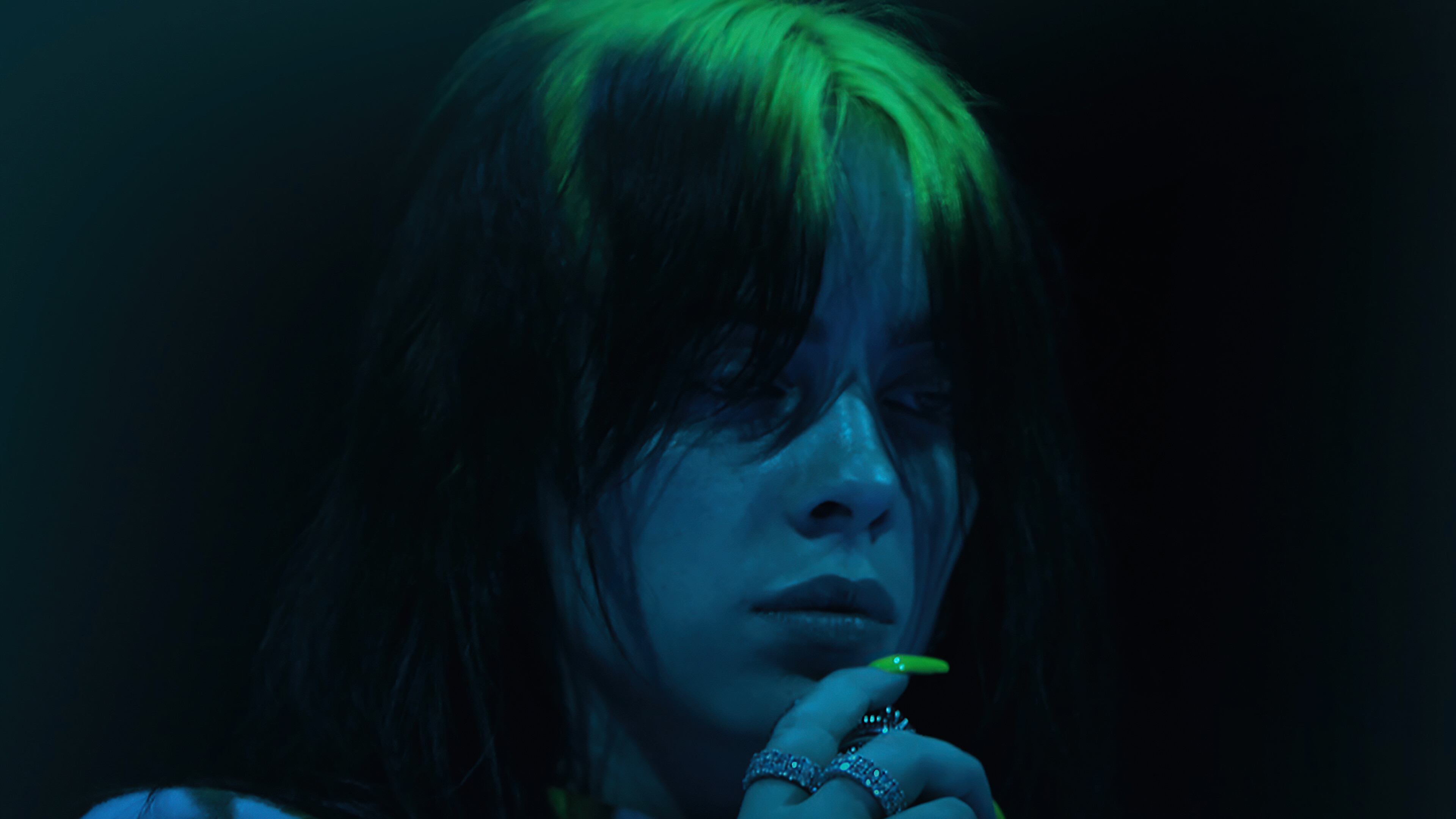 Billie Eilish: The Worlds A Little Blurry, An intimate look at the singer-songwriter's journey, Documentary, 2021. 3840x2160 4K Background.