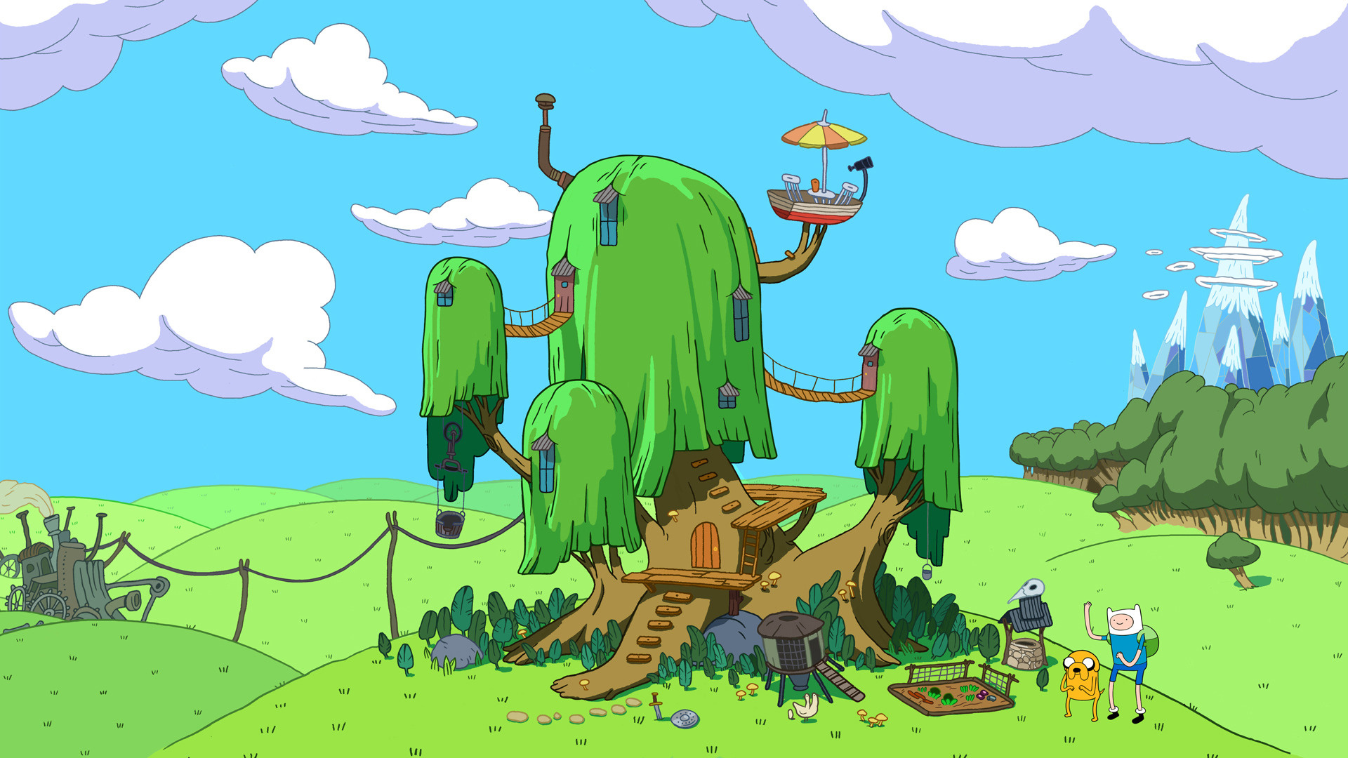Adventure Time background, Animated series, Cartoon characters, Adventure Time art, 1920x1080 Full HD Desktop