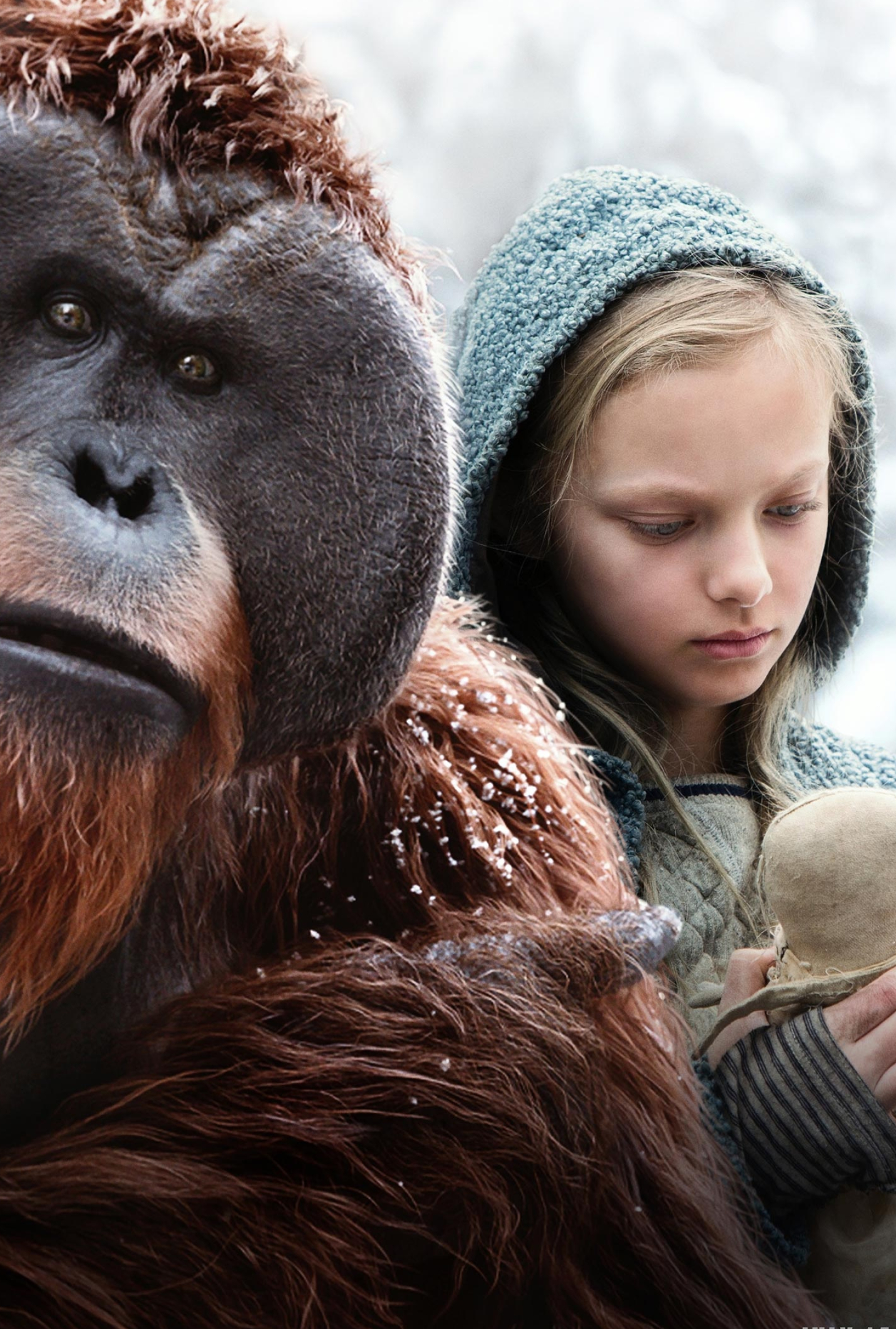 War for the Planet of the Apes, Striking poster, Action-packed trailer, Movie, 1590x2350 HD Handy