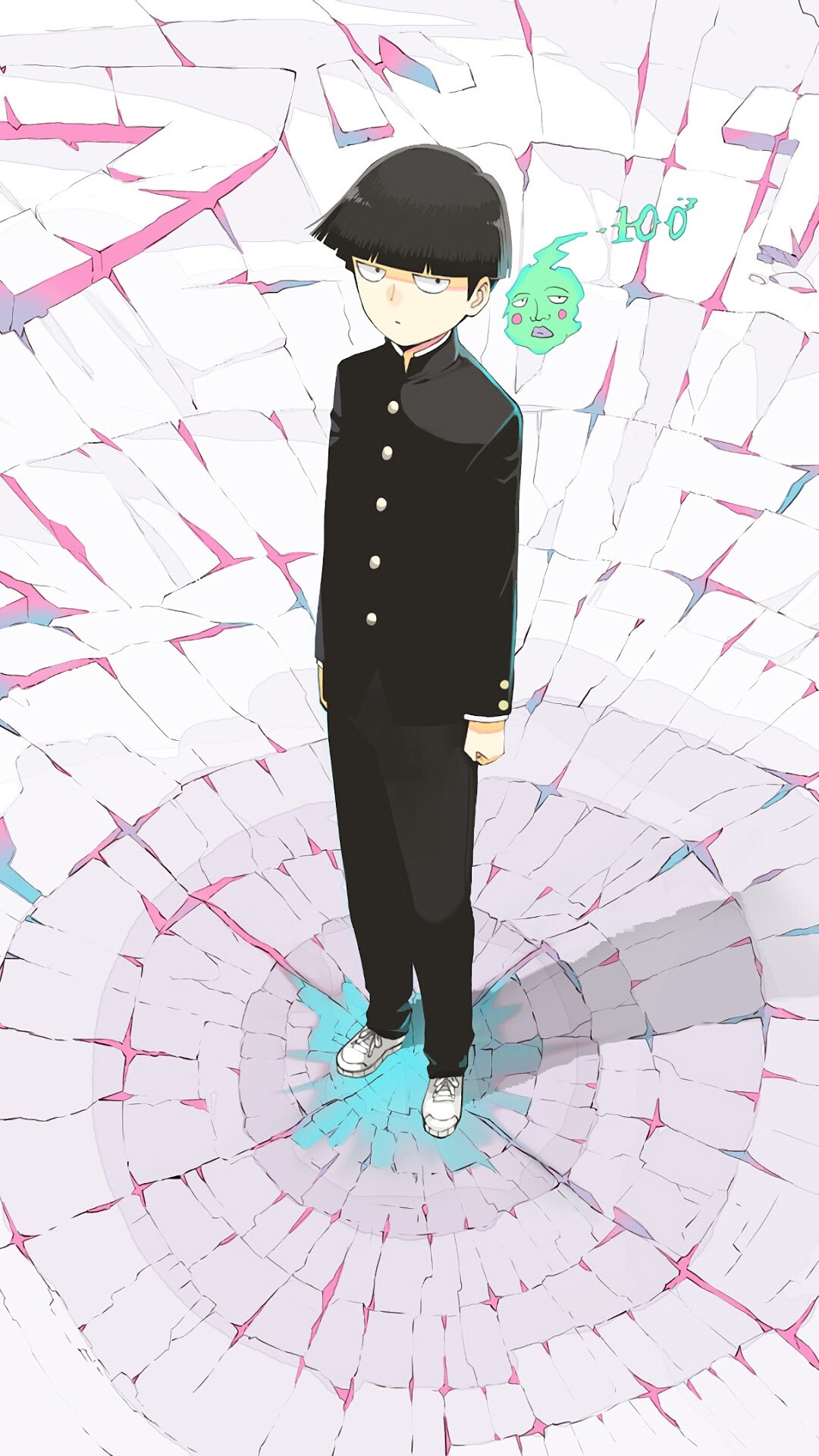 Mob Psycho 100: A manga series written and illustrated by One. 1080x1920 Full HD Background.