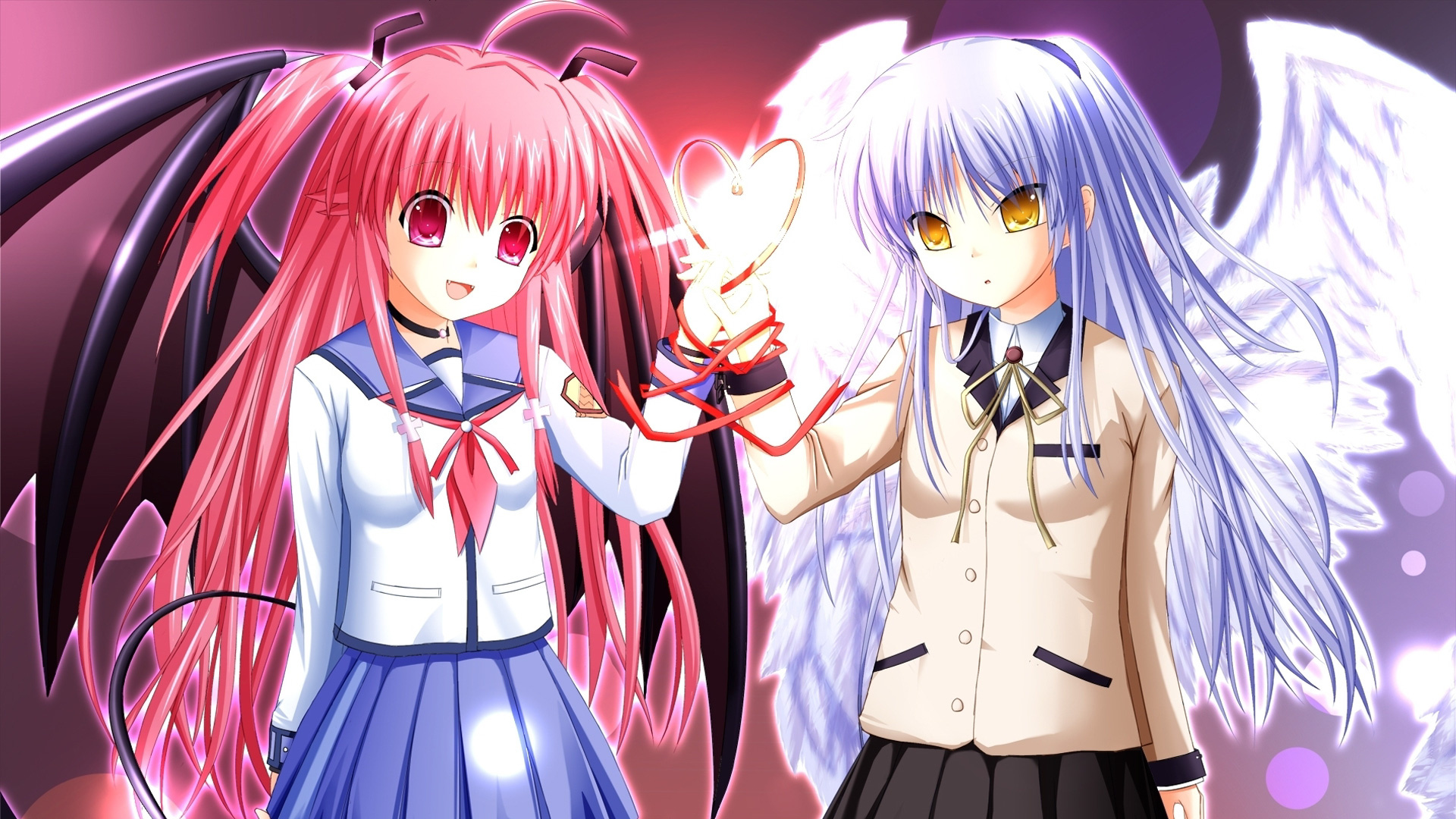 Angel Beats! (Anime): Mysterious shadow-like entities, Limbo for people who have experienced trauma or hardships in life. 1920x1080 Full HD Wallpaper.
