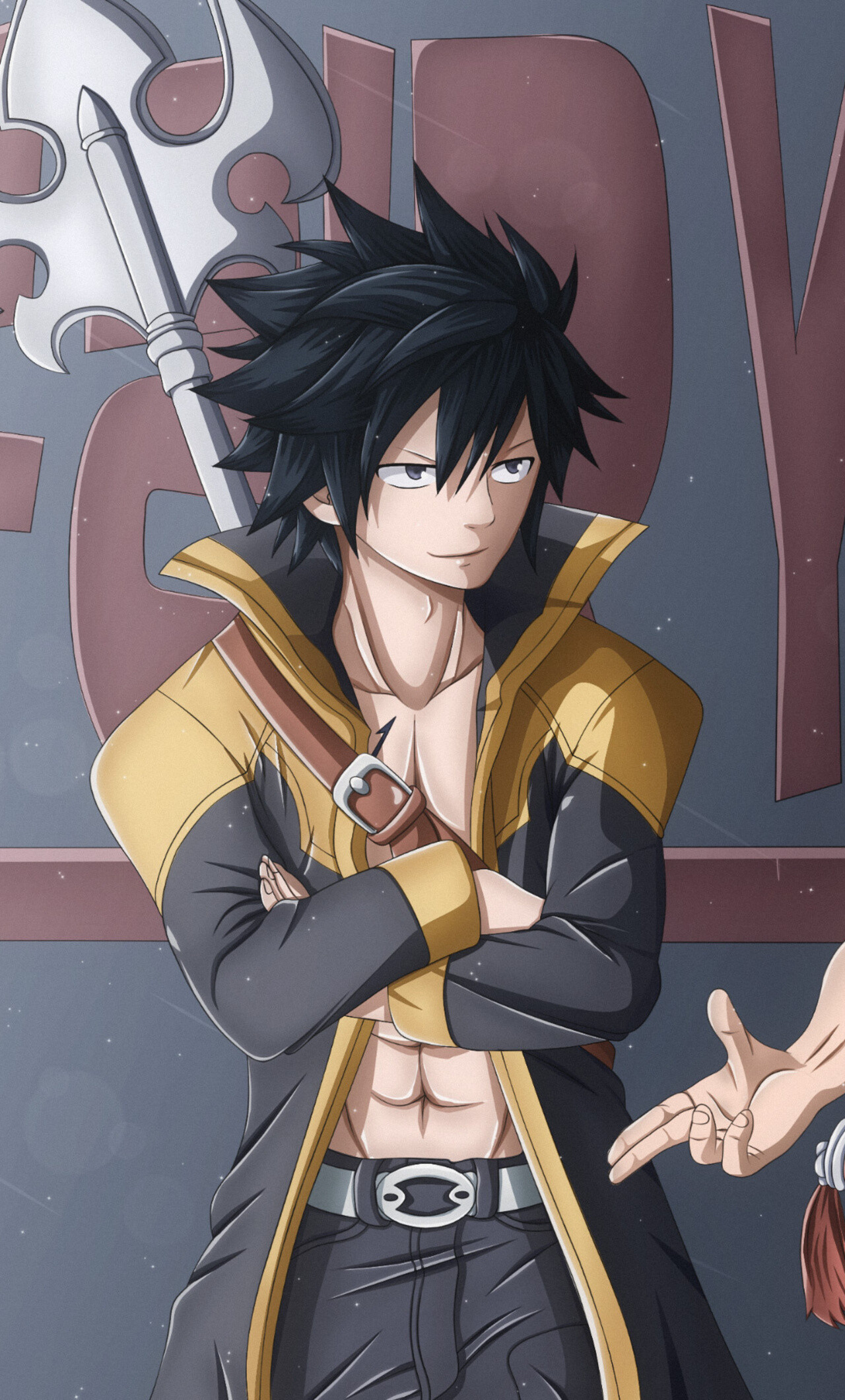 Fairy Tail: Anime, Gray Fullbuster, an ice wizard and rival of Natsu. 1280x2120 HD Wallpaper.