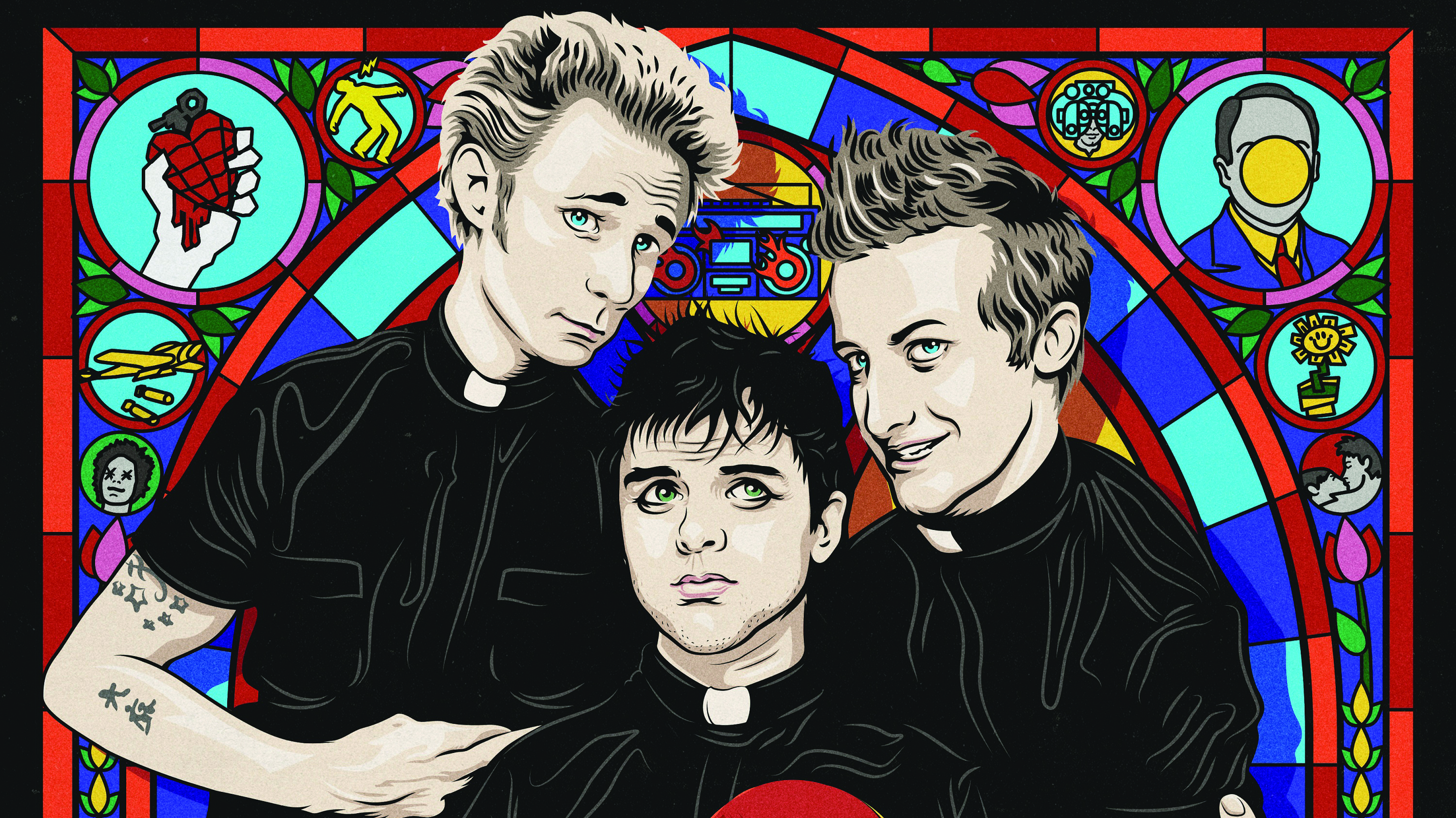 Green Day (Band): Sweet Children, the third EP, was released in August 1990. 3000x1690 HD Background.