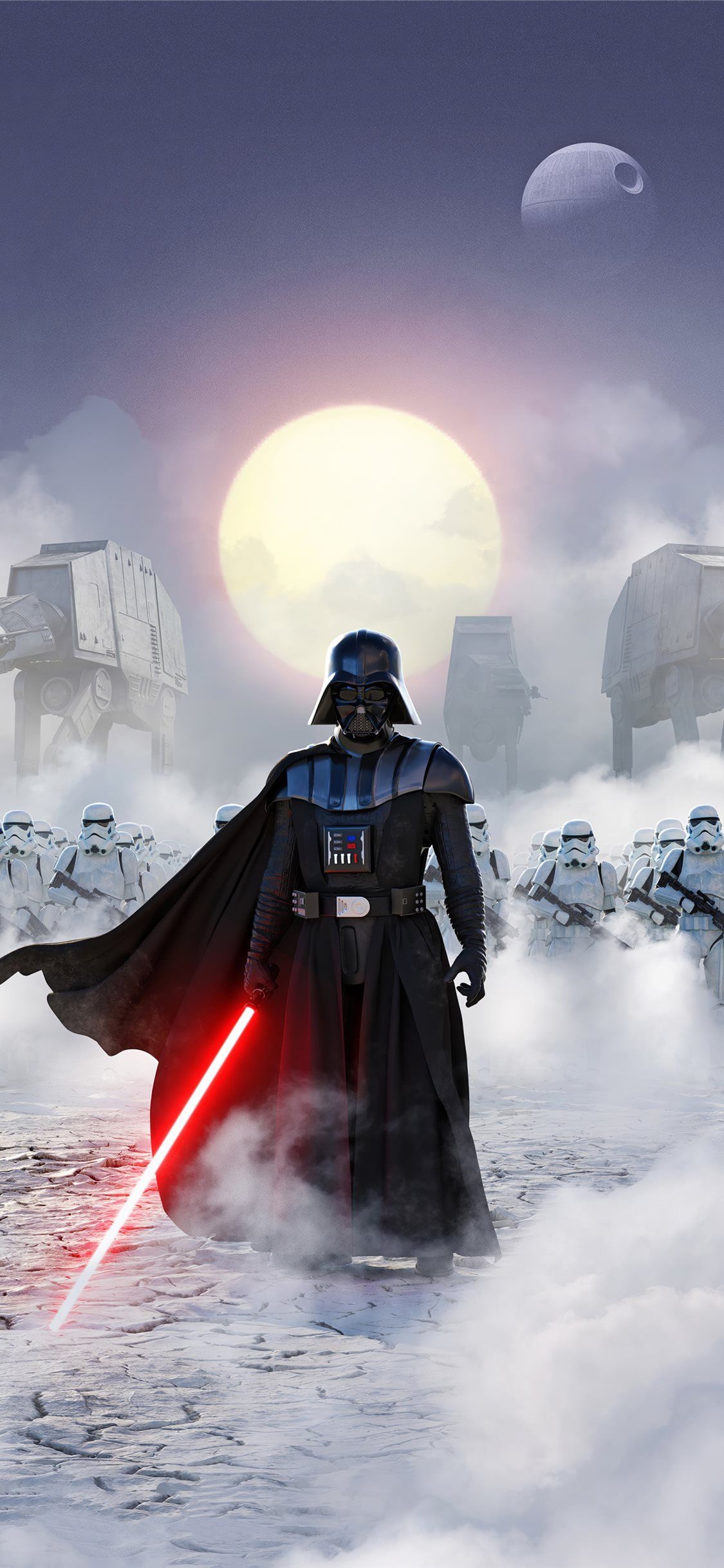 Darth Vader: Star Wars, Helped the Empire destroy the Jedi Order. 1130x2440 HD Background.