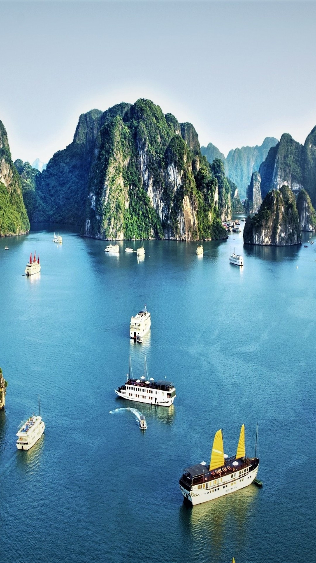 Halong Bay, Vietnam's beauty, Scenic wonders, Captivating landscapes, 1080x1920 Full HD Phone