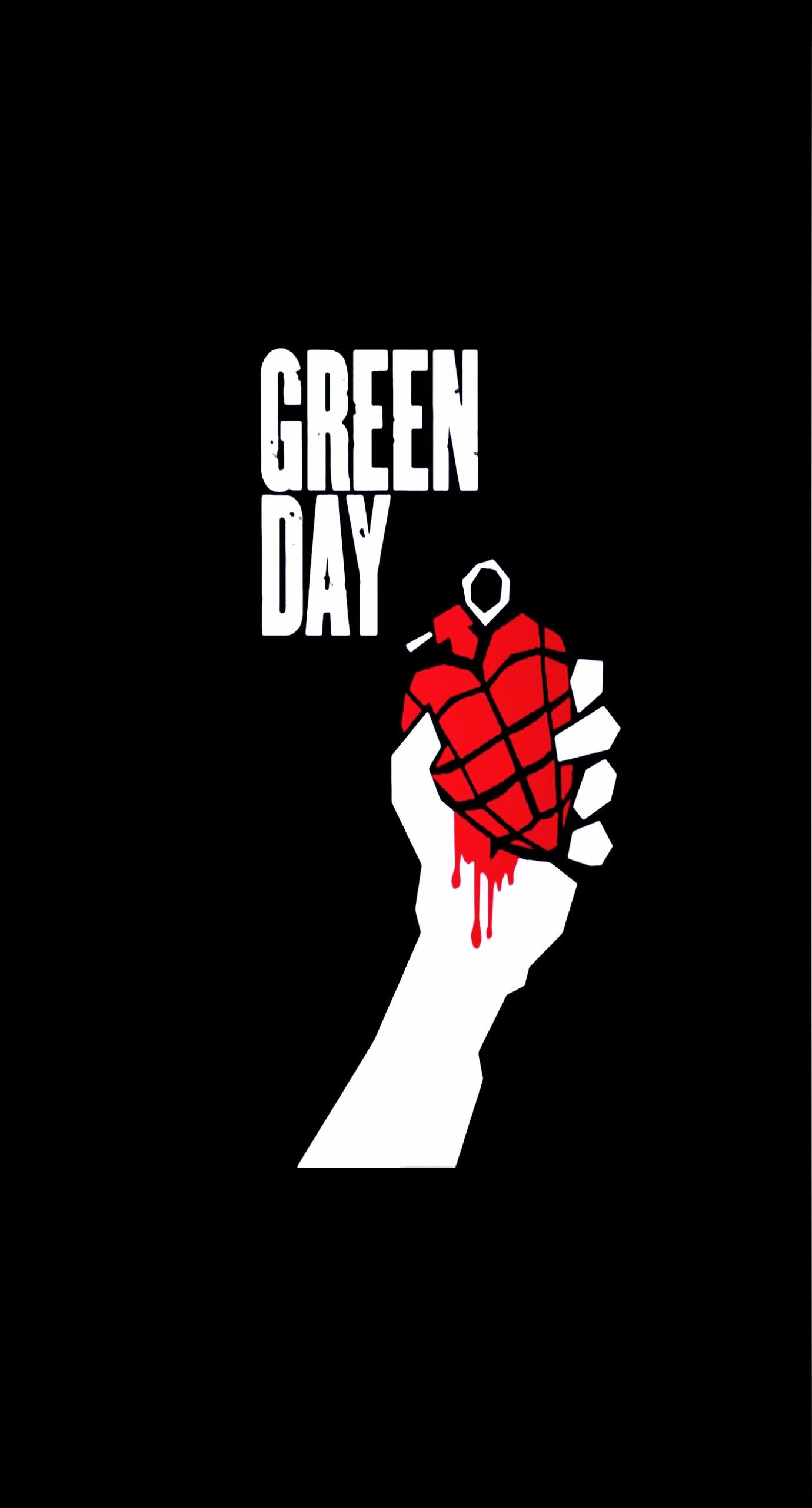 Green Day (Band): American Idiot, the seventh studio album, was released on September 21, 2004. 1380x2560 HD Background.