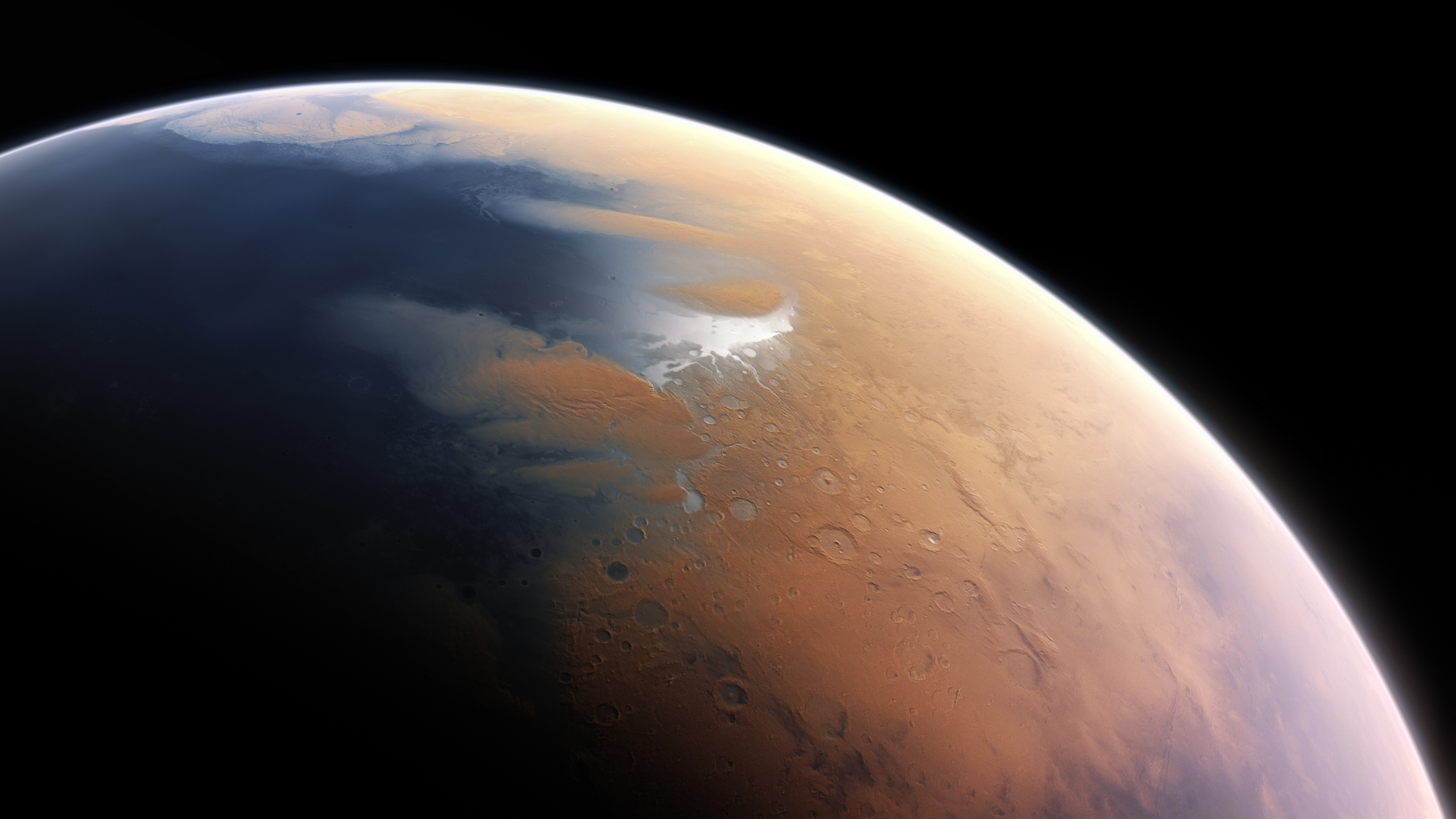9 Planets, Mars surface, Dual wide image, HD background, 2560x1440 HD Desktop