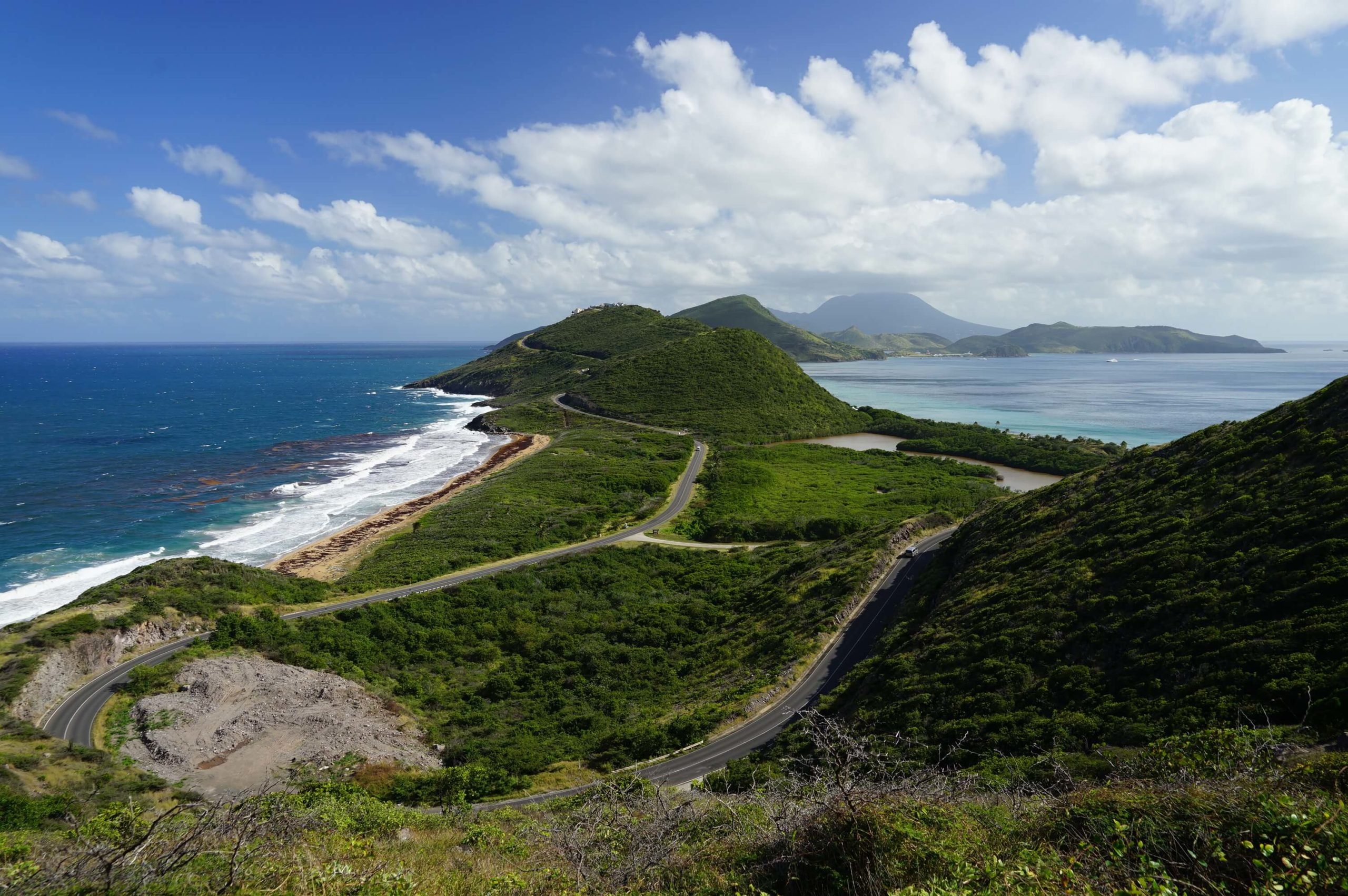 Saint Kitts and Nevis: The world's smallest sovereign federation, Caribbean Sea, Landscape. 2560x1710 HD Background.
