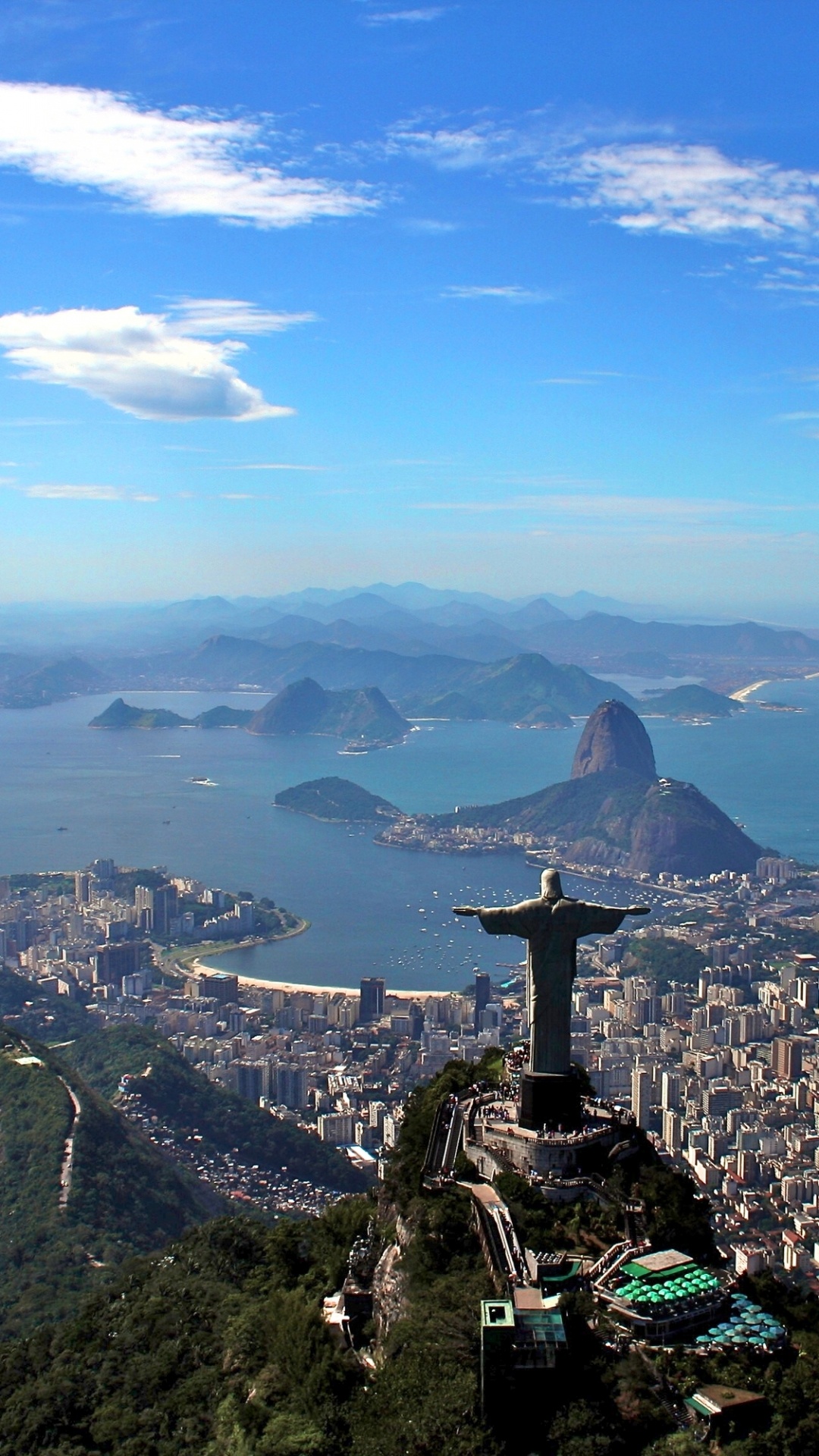 Corcovado Mountain, Rio de Janeiro, Stunning wallpapers, Cityscape, 1080x1920 Full HD Phone