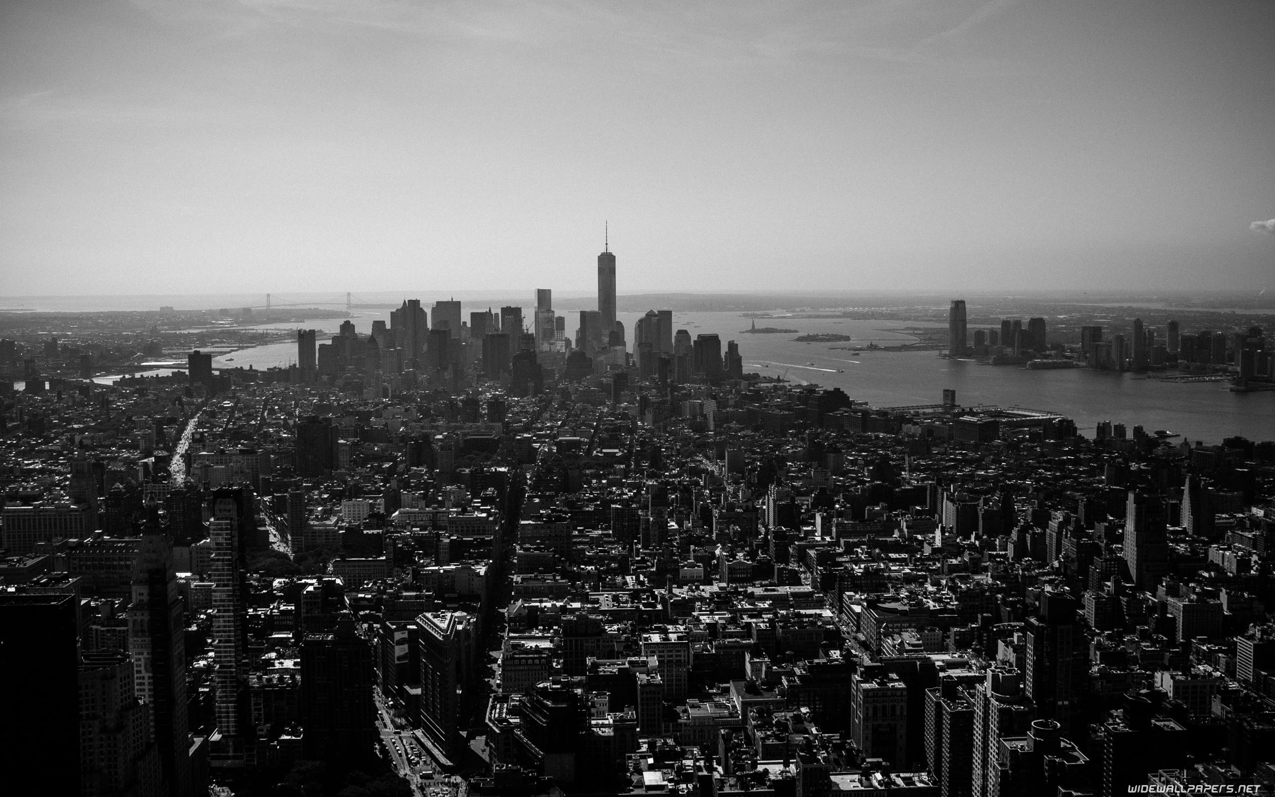 New York: The Empire City, Monochrome, Cityscape. 2560x1600 HD Background.