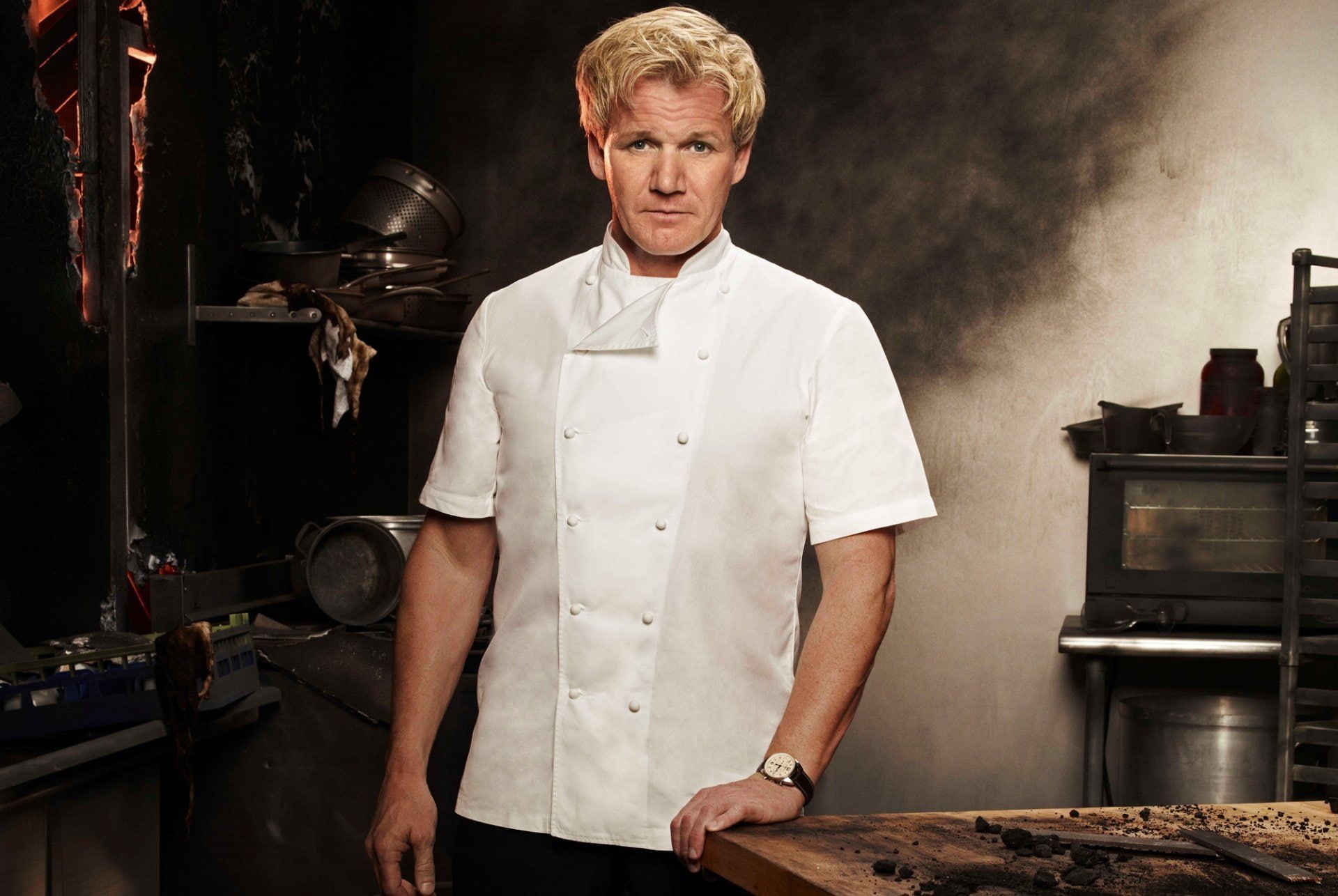 Gordon Ramsay: Created, hosted and narrated an American reality television series, Hotel Hell (2012–2016). 1920x1290 HD Background.