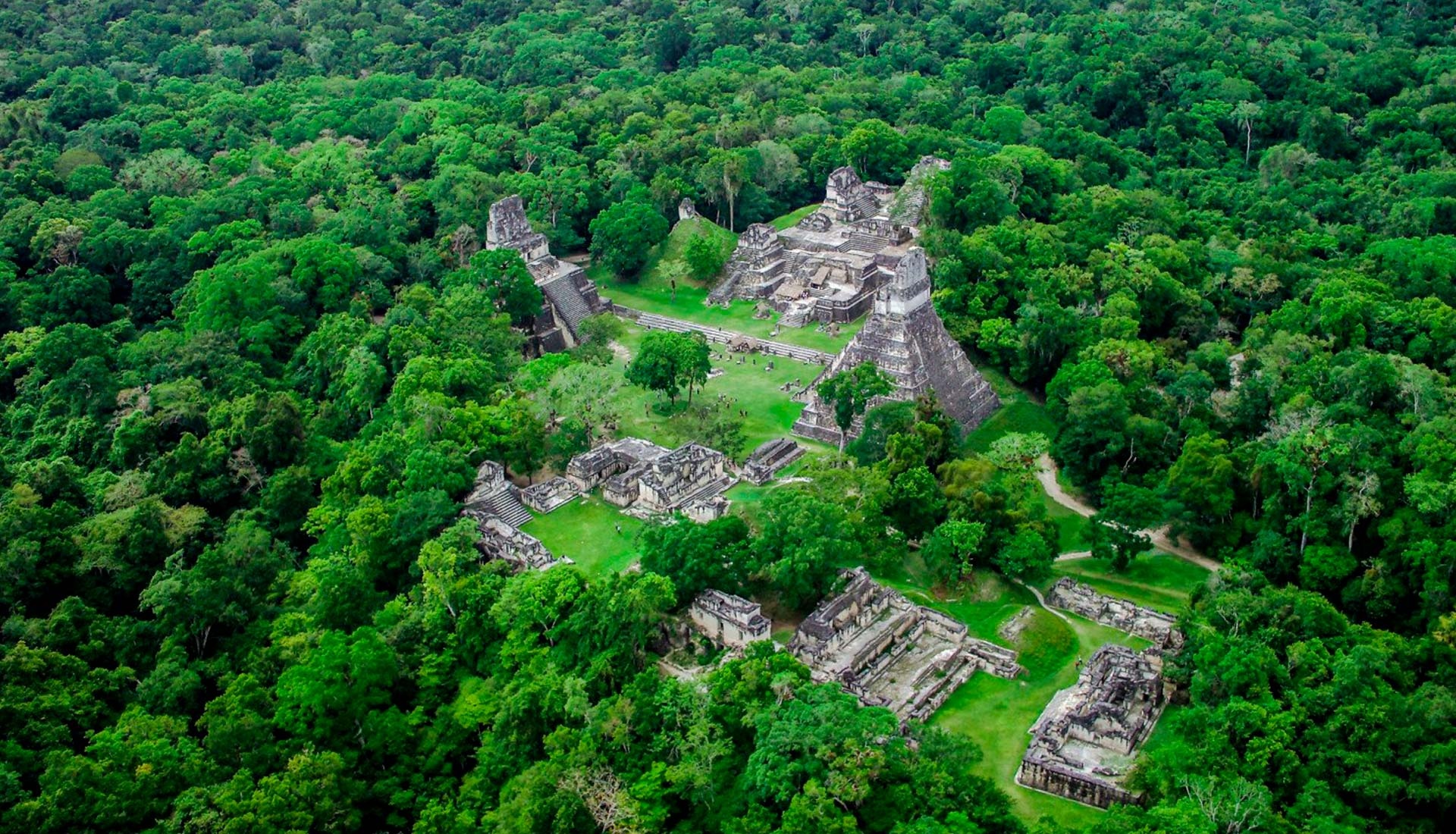 Die alte Maya-Stadt Tikal entdecken, 1920x1100 HD Desktop