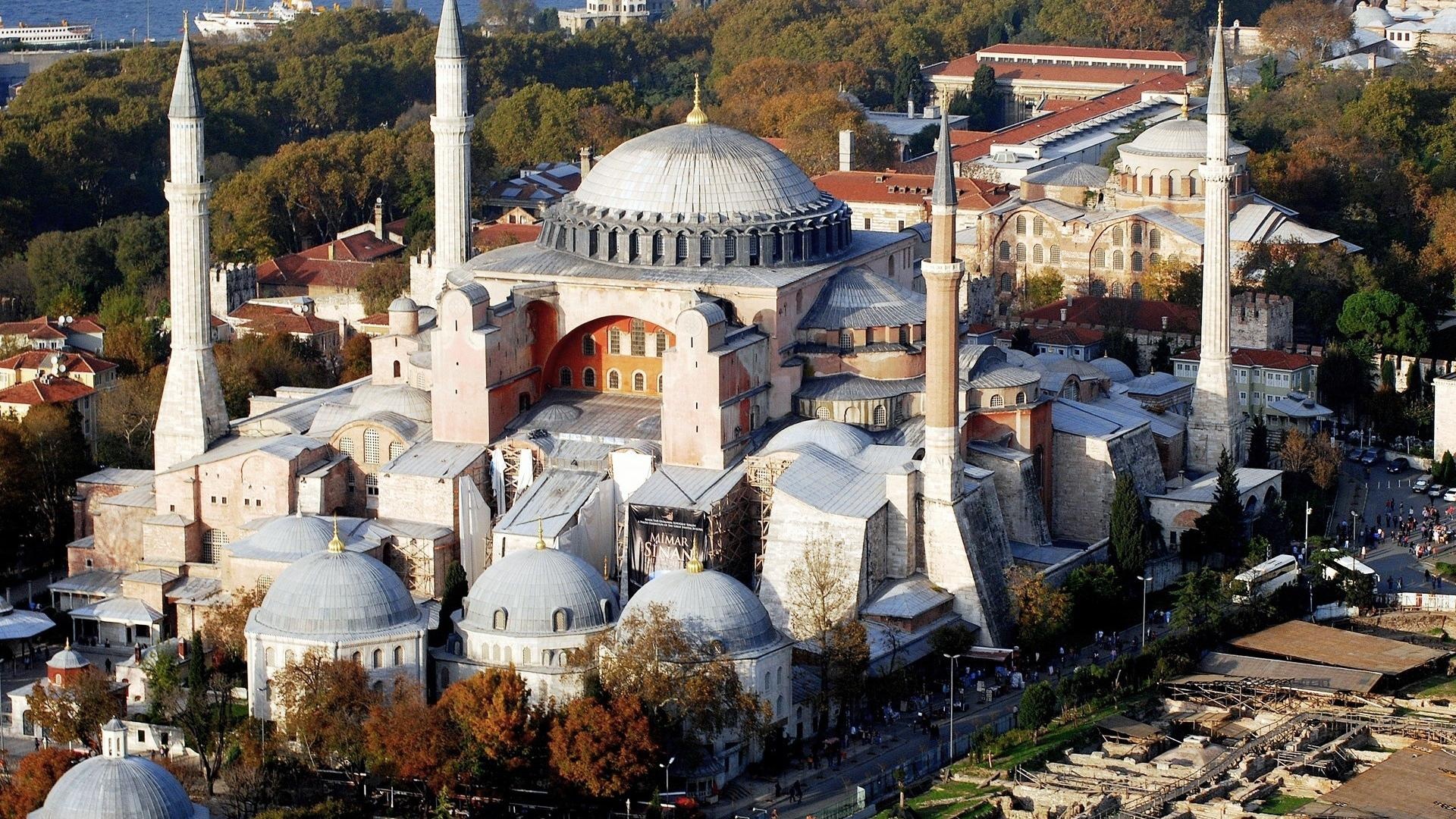 Hagia Sophia, Stunning views, Historical treasure, Free backgrounds, 1920x1080 Full HD Desktop