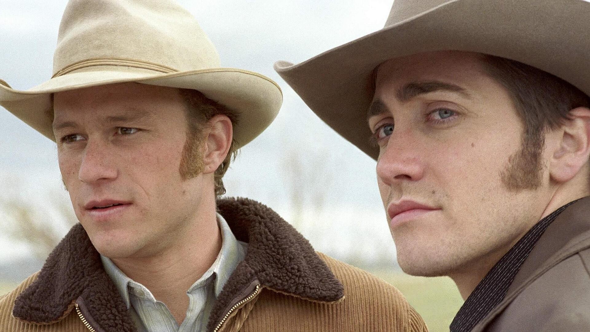 Brokeback Mountain: A sweeping epic, Two young men, A ranch hand and a rodeo cowboy, A profound but secret bond. 1920x1080 Full HD Background.