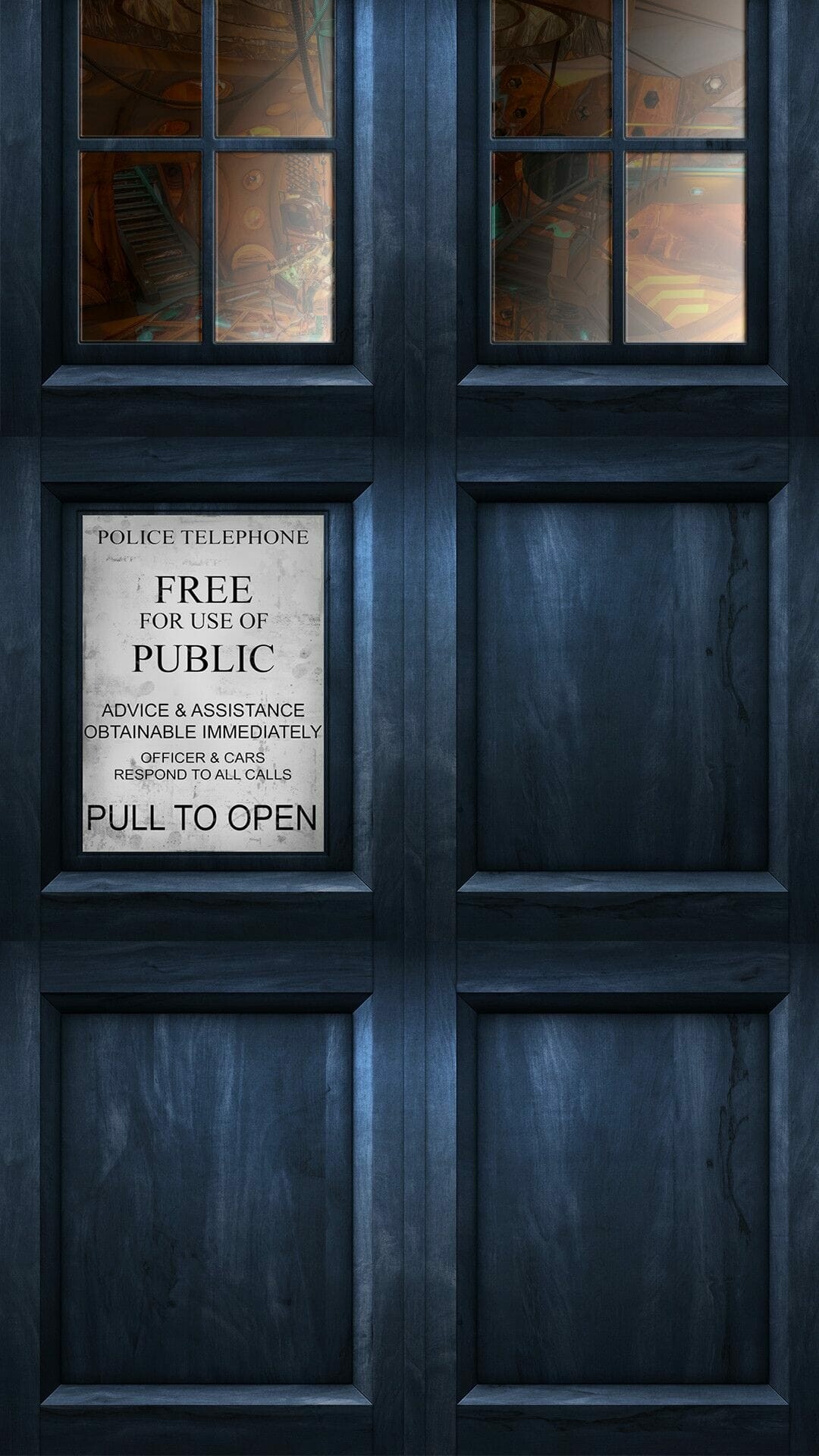 Doctor Who: The vehicle that Time Lords used to travel through space and time. 1080x1920 Full HD Background.