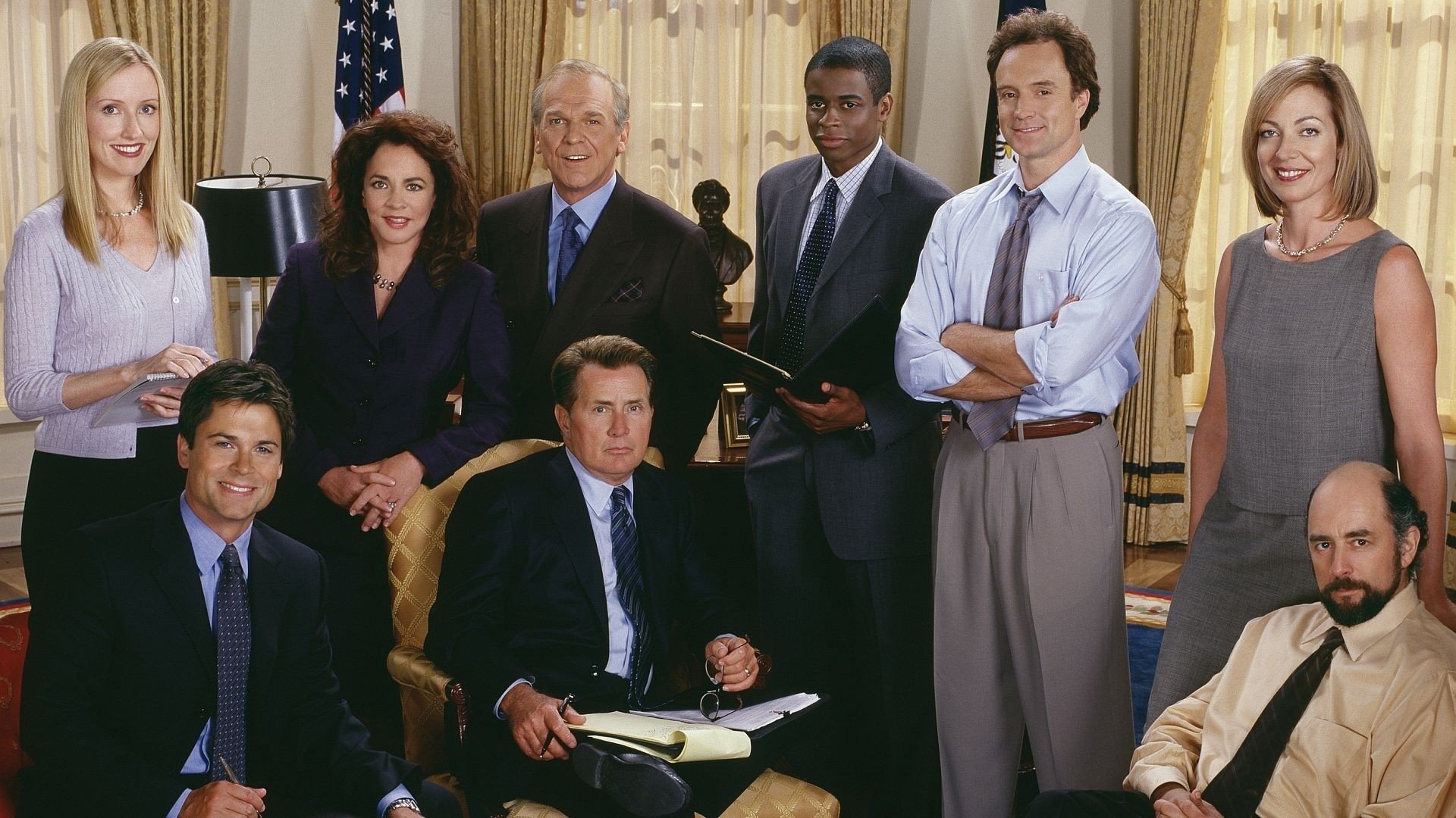 The West Wing (TV Series): The fictitious Democratic administration of President Josiah Bartlet, NBC original. 1920x1080 Full HD Wallpaper.