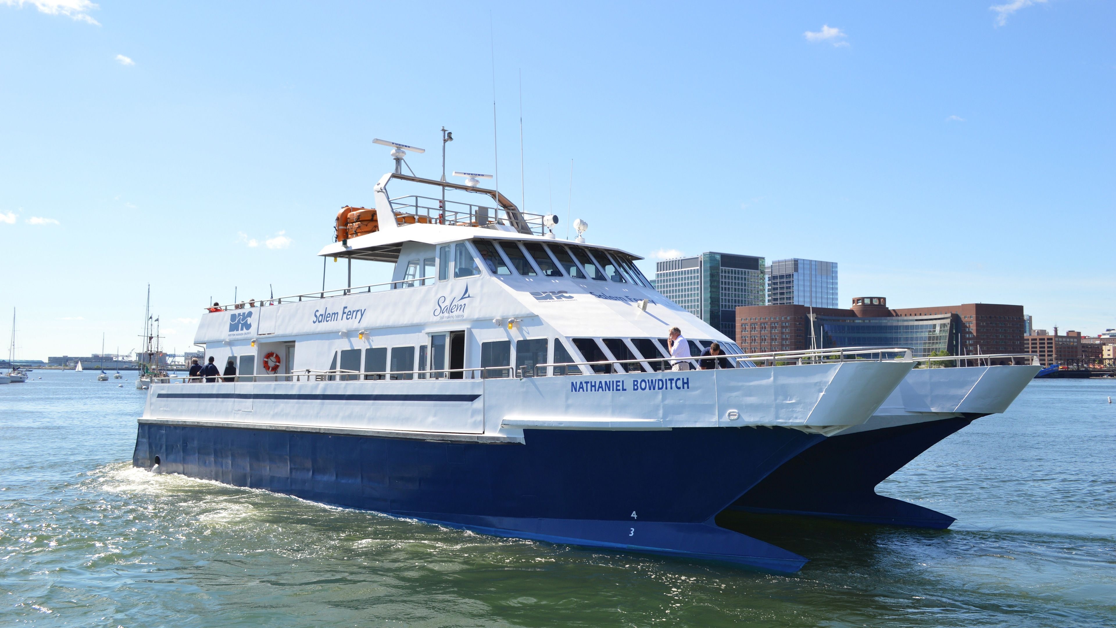 Ferry: High-Speed vessel between Boston and Salem. 3840x2160 4K Wallpaper.