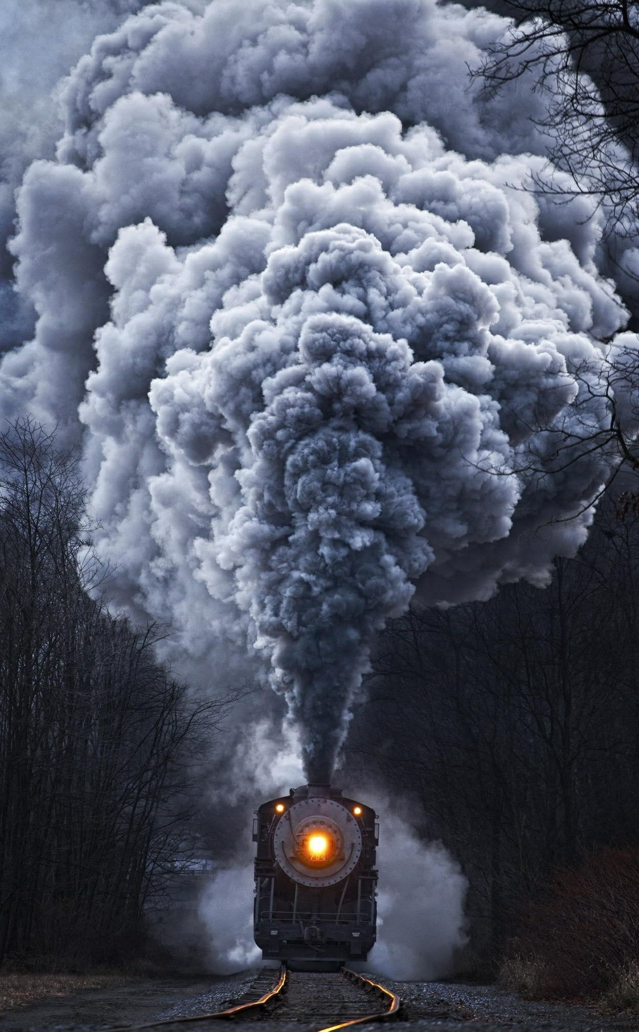 Train, Nature train portrait, Steam locomotive, Beautiful backgrounds, 1250x2020 HD Phone