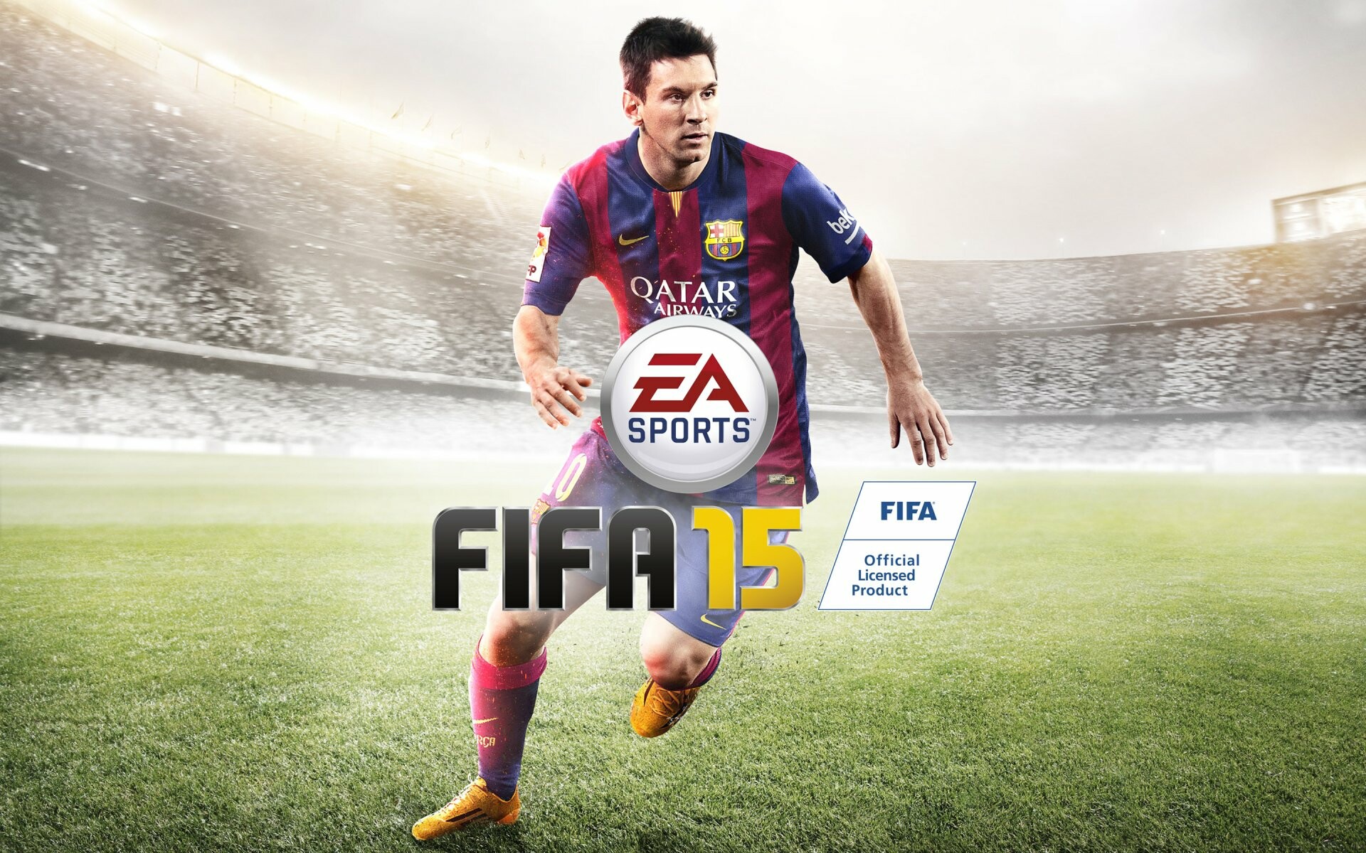 FIFA: The 2015' installment, Features Lionel Messi on its cover. 1920x1200 HD Background.