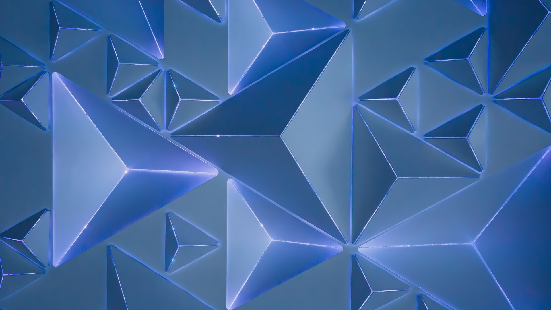 Triangle wallpaper, Neon light design, Geometric shapes inspiration, Widescreen background, 1920x1080 Full HD Desktop