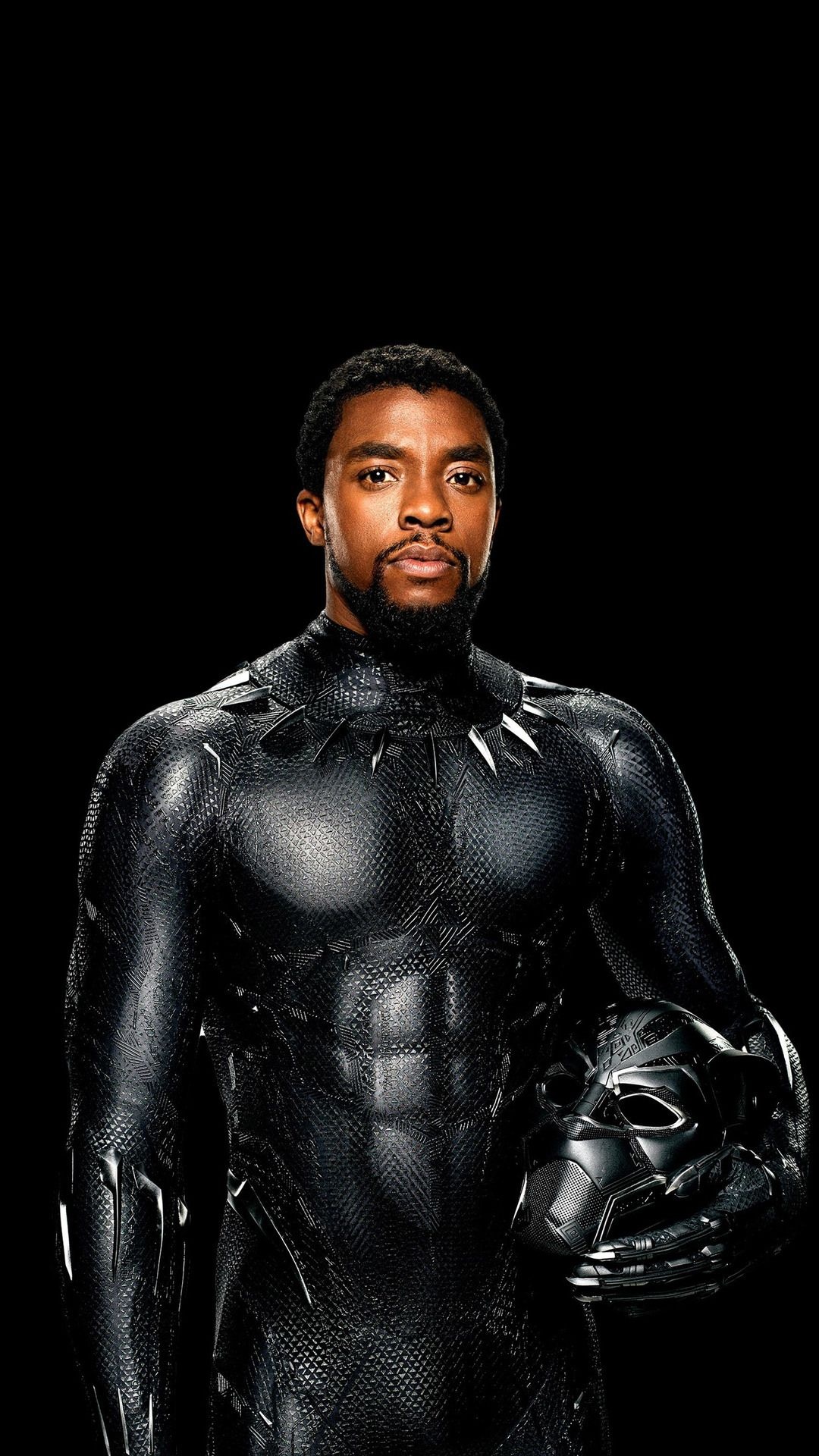 T'Challa, Black Panther artwork, Chadwick Boseman, Marvel superhero, 1080x1920 Full HD Phone
